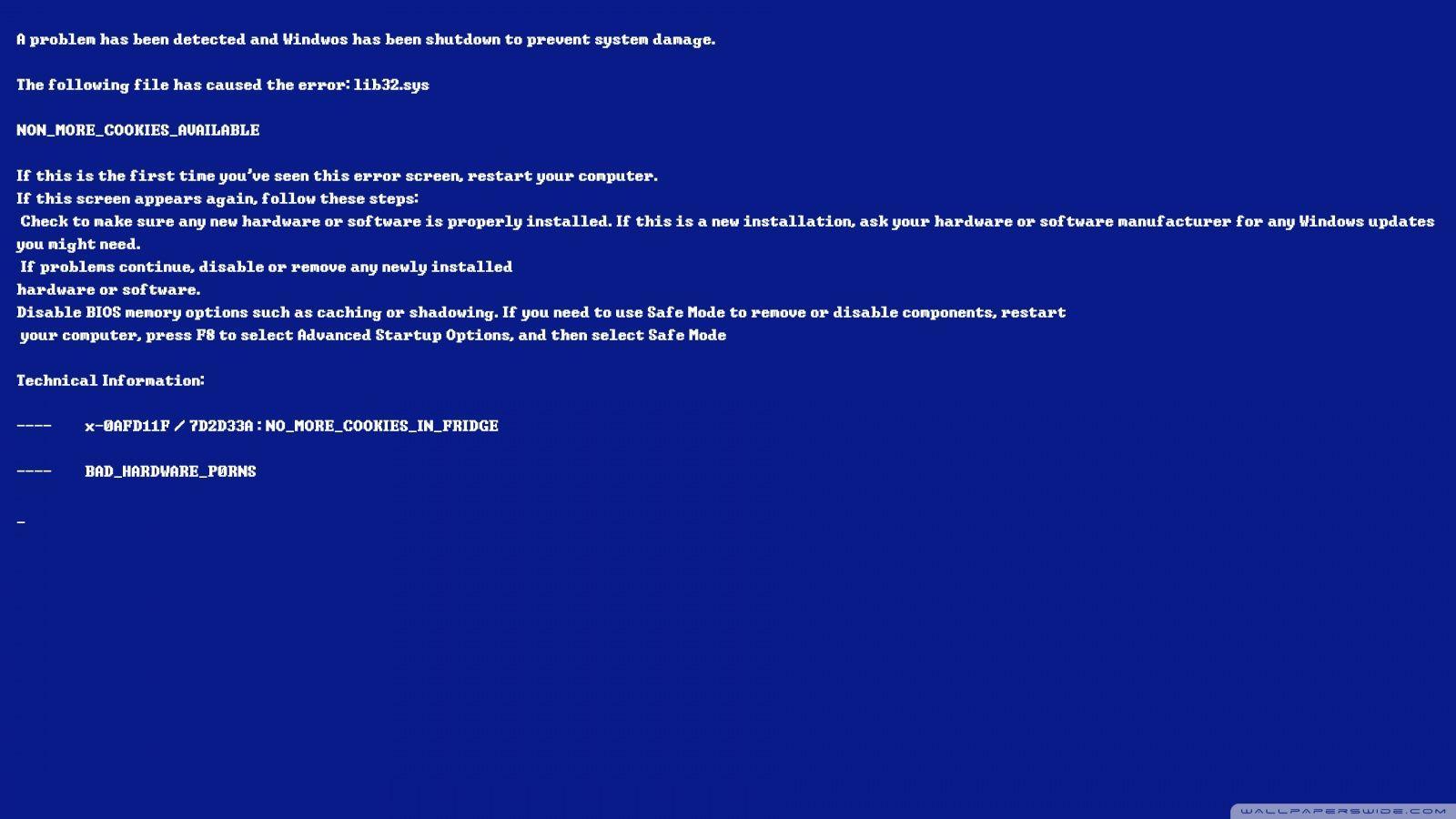 errore sfondo di Windows 6