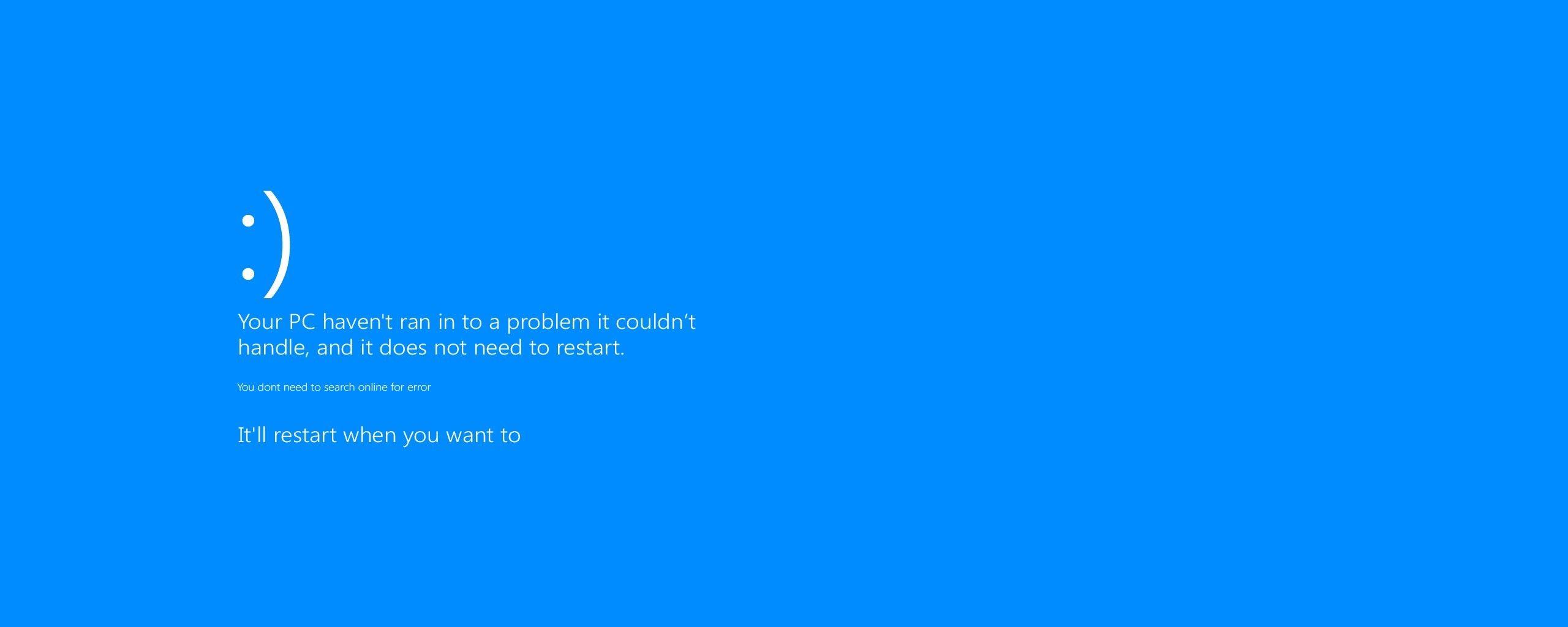 2560x1024 Error Screen Wallpaper