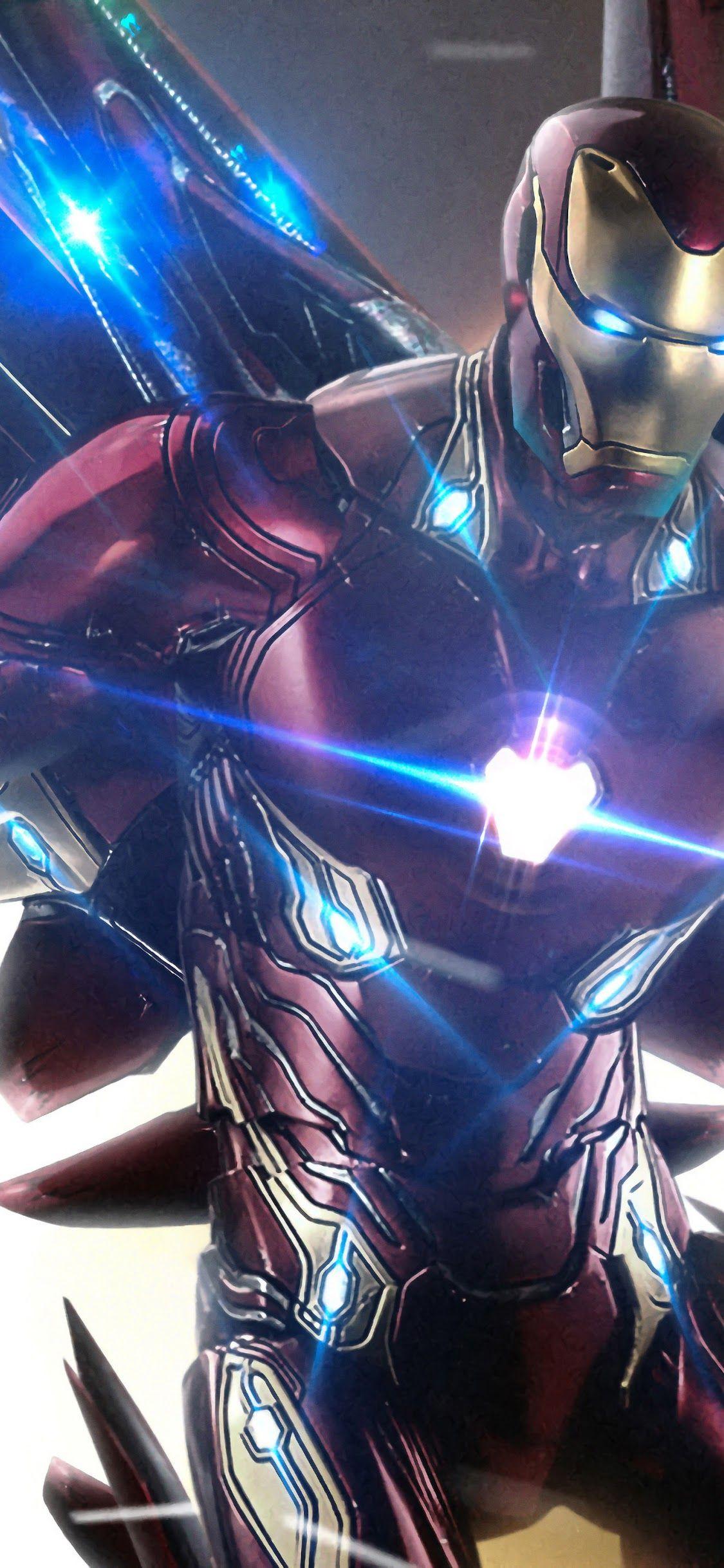 1125x2436 Iron Man, Infinity Stones, Avengers Man In Endgame