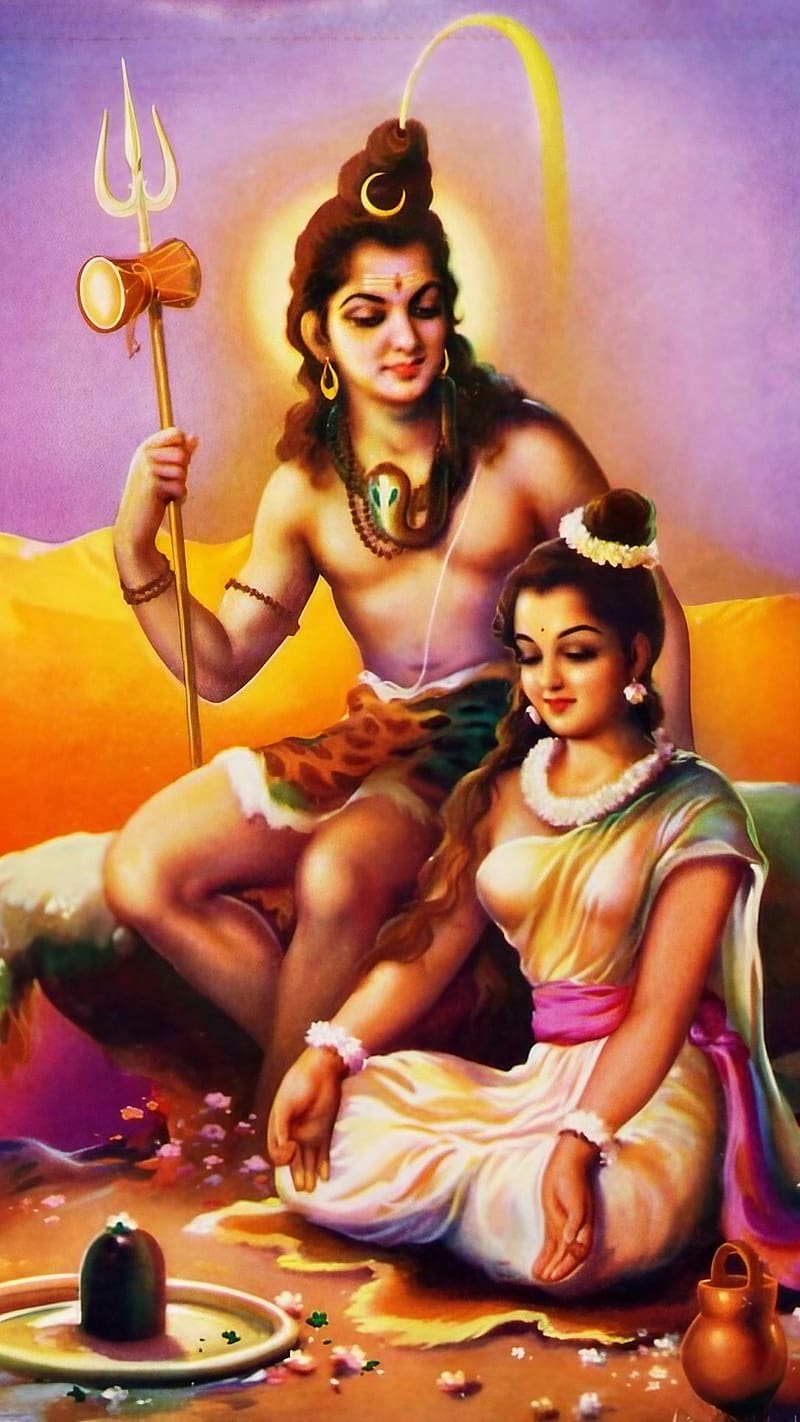 800x1422 Shankar Ji Parvati Ka, Maa Parvati Worships Lord Shiva, mahadev, god, HD phone wallpaper