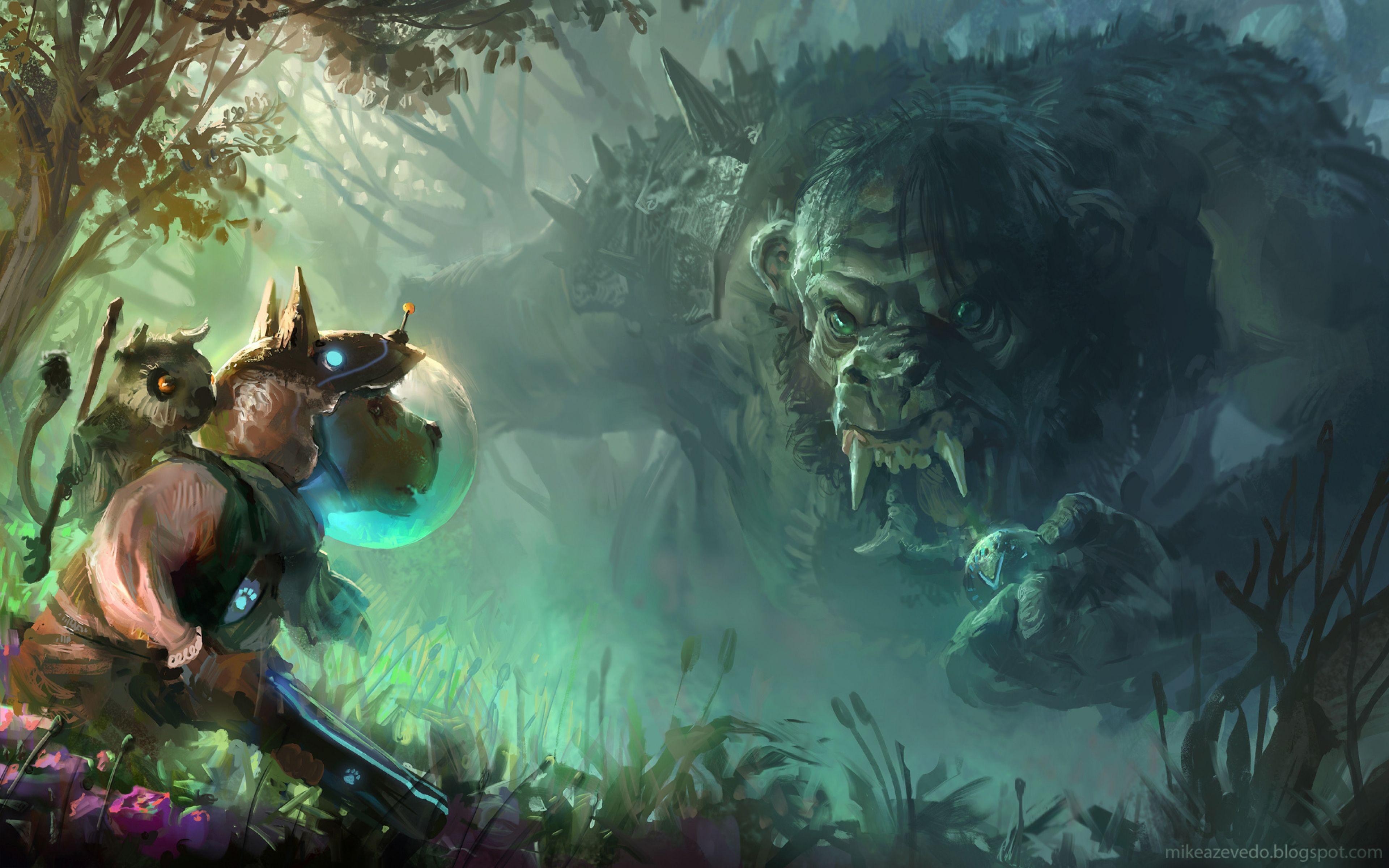 3840x2400 ScreenBeauty. troll, dog, art