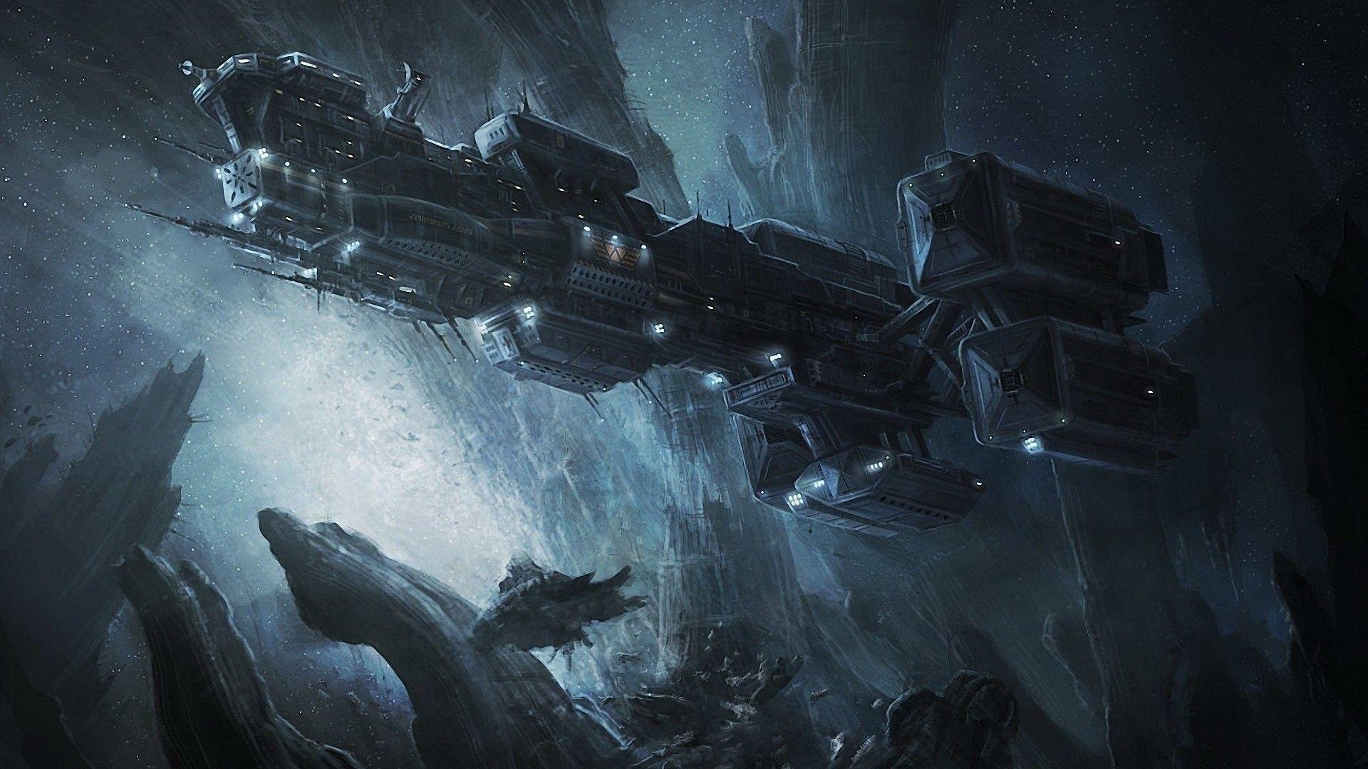 1920x1080 Alien Spaceship Wallpaper