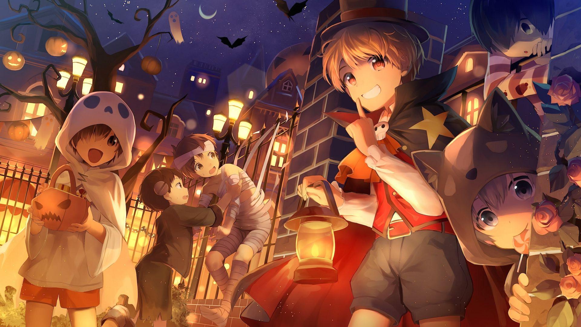 1920x1080 Desktop Wallpaper Halloween, Fun, Party, Anime, HD Image, Picture