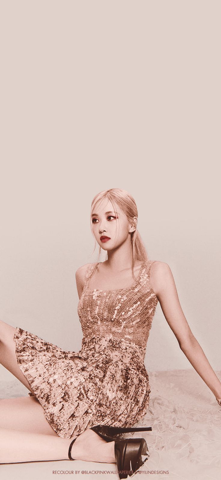 736x1594 ROSÉ ON THE GROUND WALLPAPER