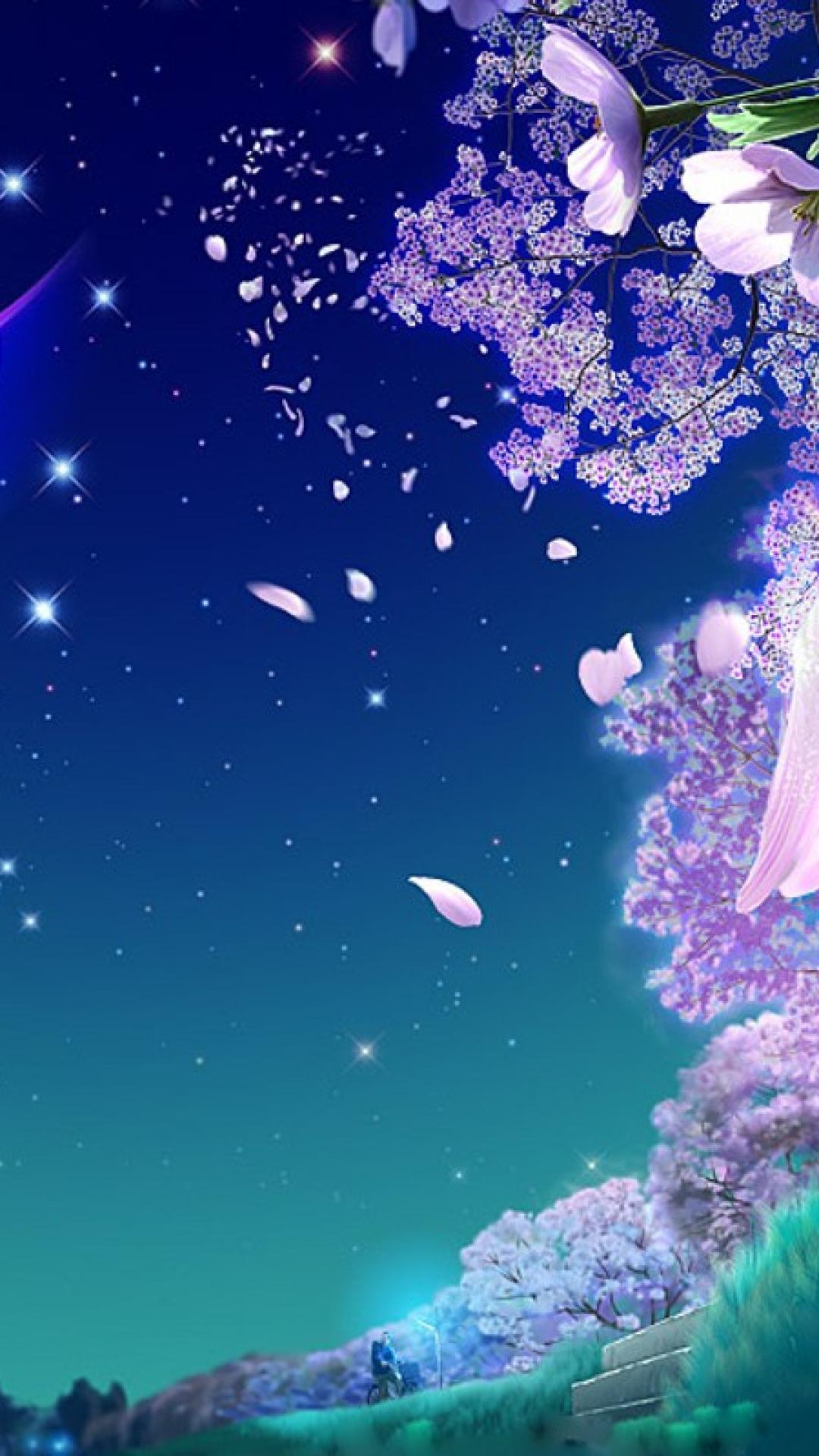 1080x1920 Wiki Fantasy Cherry Blossom Phone Background