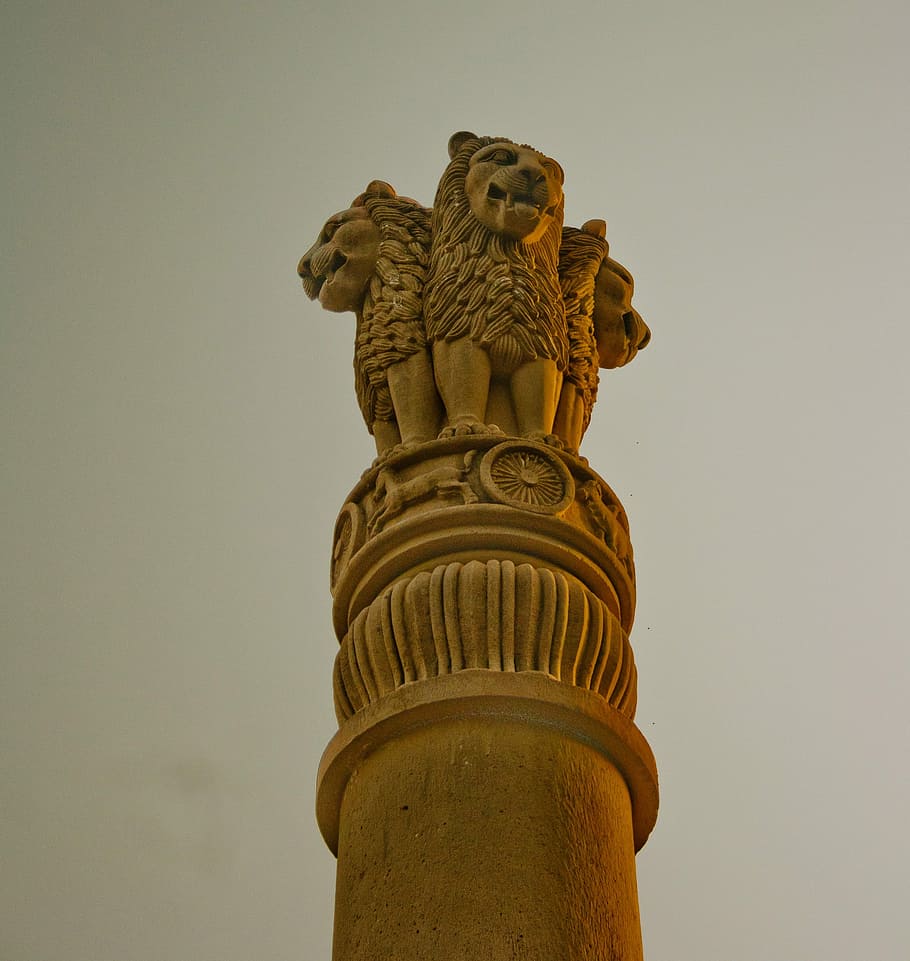 910x961 India, National, Emblem, Statue, Pillar, national, emblem, architecture, no people