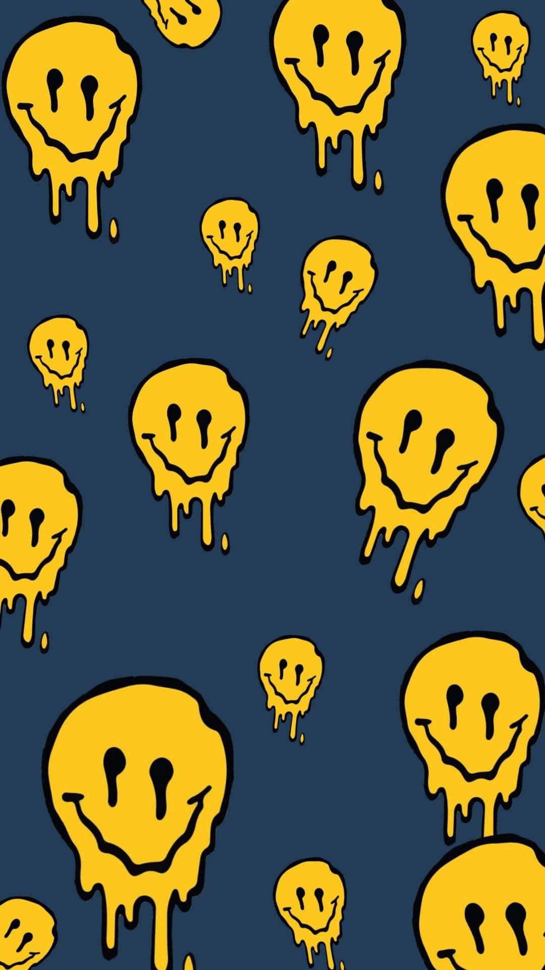 1080x1920 Drip Smiley Face Wallpaper