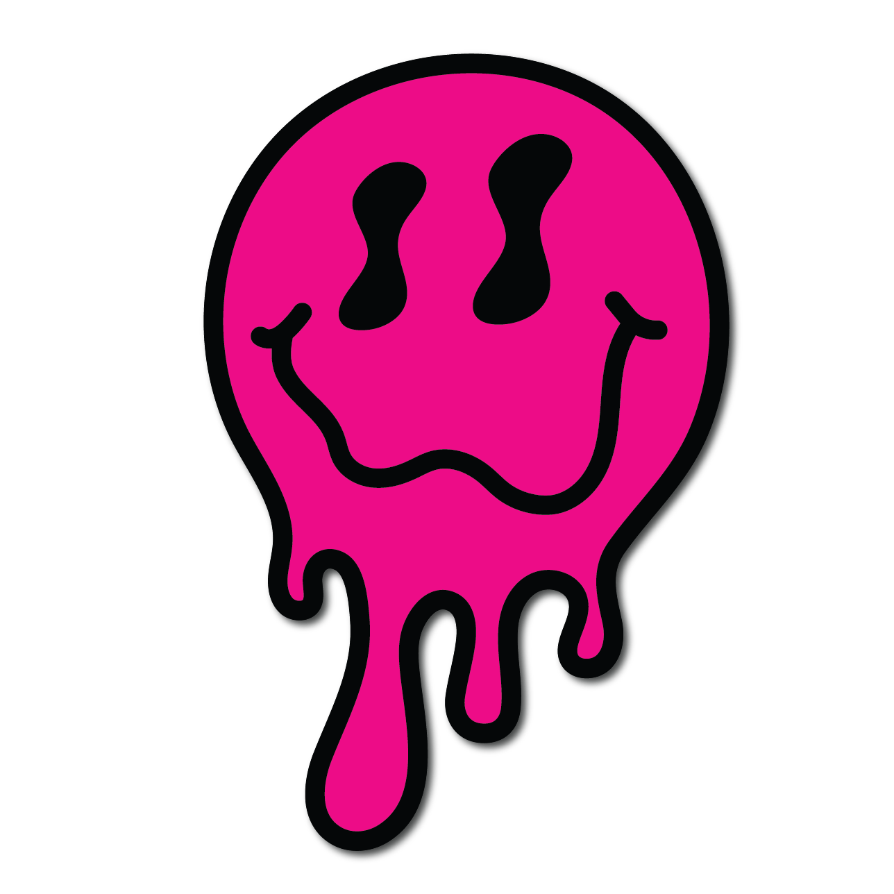 1288x1288 Drippy Smiley Face Wall Art