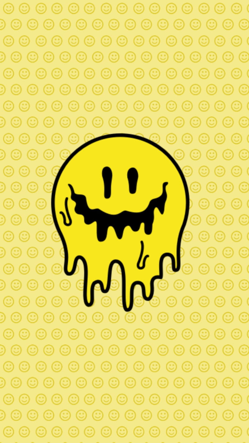 800x1425 Smiley, face, pattern, smiley face, yellow, HD phone wallpaper
