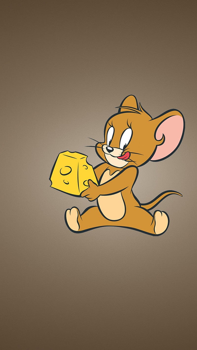 800x1422 Jerry with Cheese, cartoon, animation, mouse, HD phone wallpaper