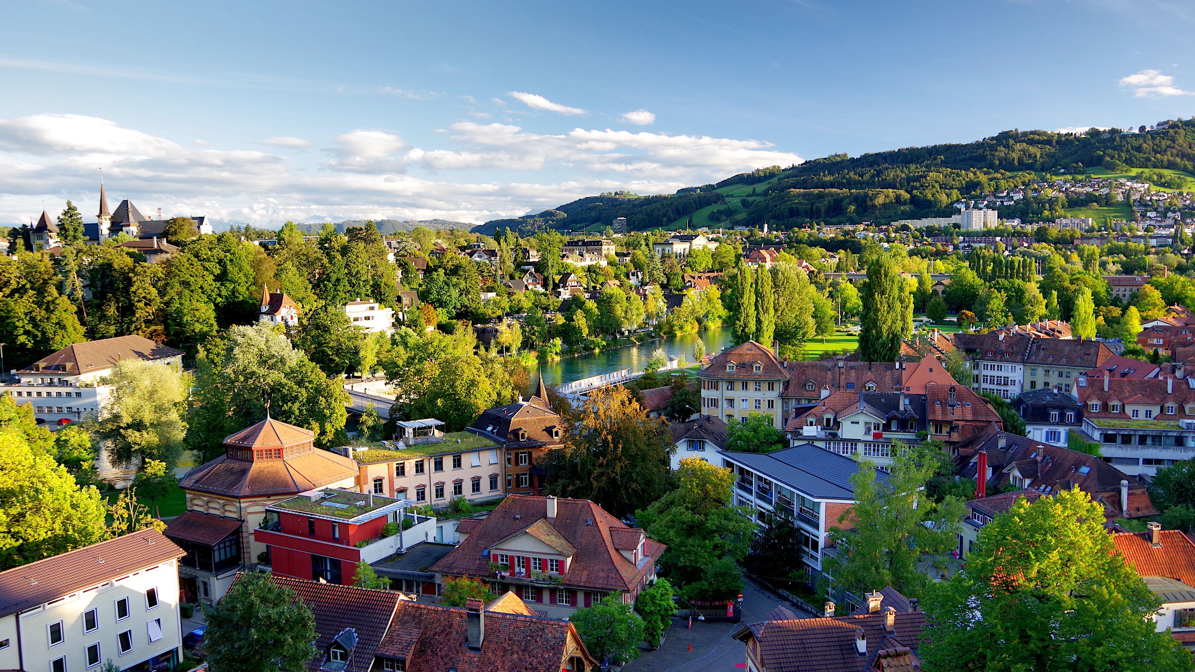 3840x2160 Download wallpaper 3840x2160 city, houses, view, bern, switzerland 4k uhd 16:9 HD background