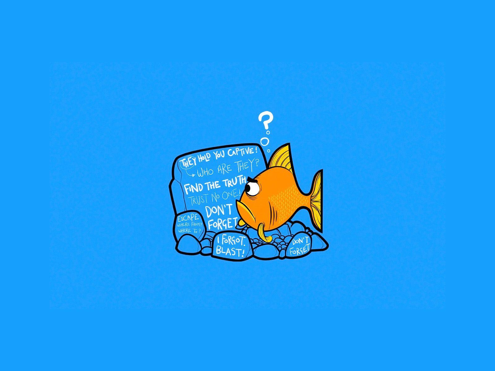 1600x1200 Funny Yellow Fish Wallpaper For Android Wallpaper