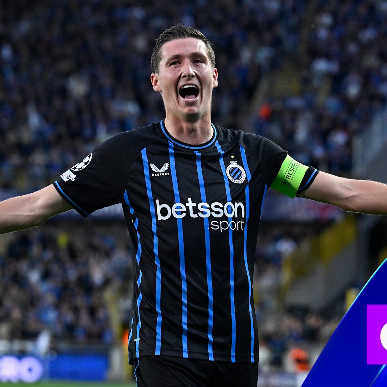 1232x1232 Champions League: Brilliant Volley From Hans Vanaken As Club Brugge Lead Monaco 3 0 At Half Time