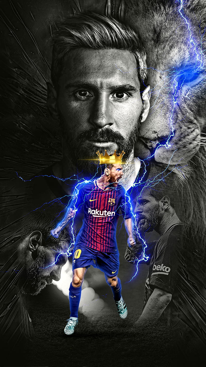 800x1422 4K free download. King messi, football, king, messi, soccer, HD phone wallpaper