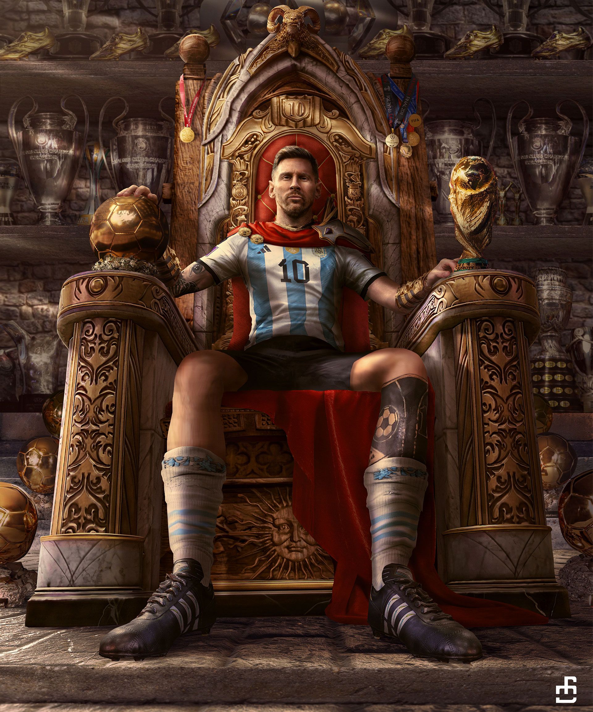 1920x2304 Messi the King 4k Wallpaper