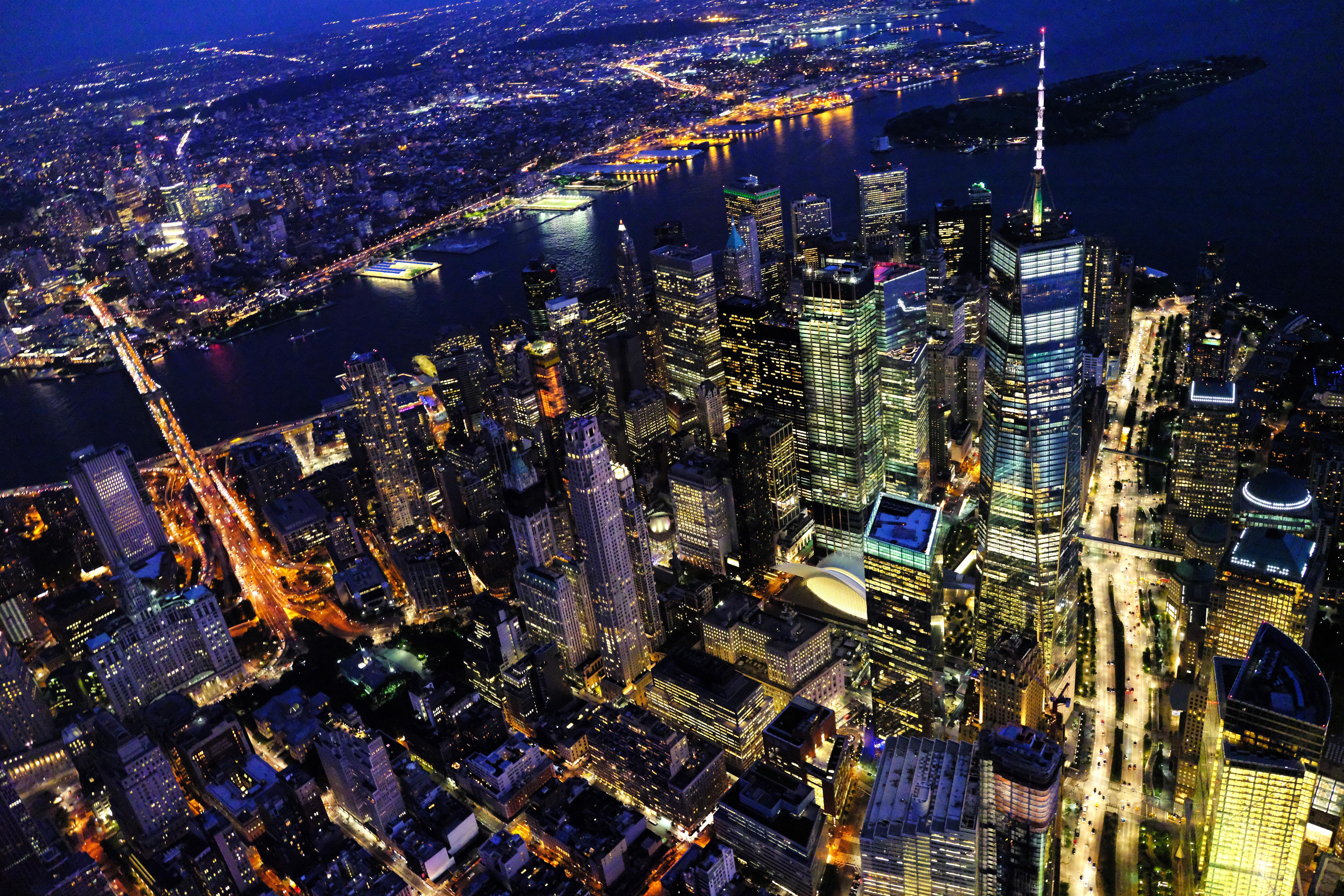 8256x5504 New York City At Night 8K UHD Wallpaper