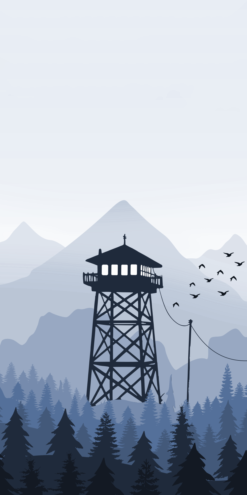 862x1725 Different upscaled color versions of Firewatch wallpaper I made