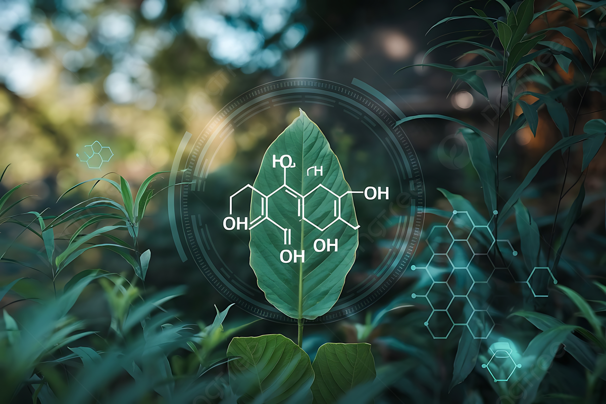 1200x800 Botanical Science With Molecular Structures And Glowing Hexagons, Botanical Science, Futuristic Biotechnology, Molecular Structures Background Image And Wallpaper for Free Download