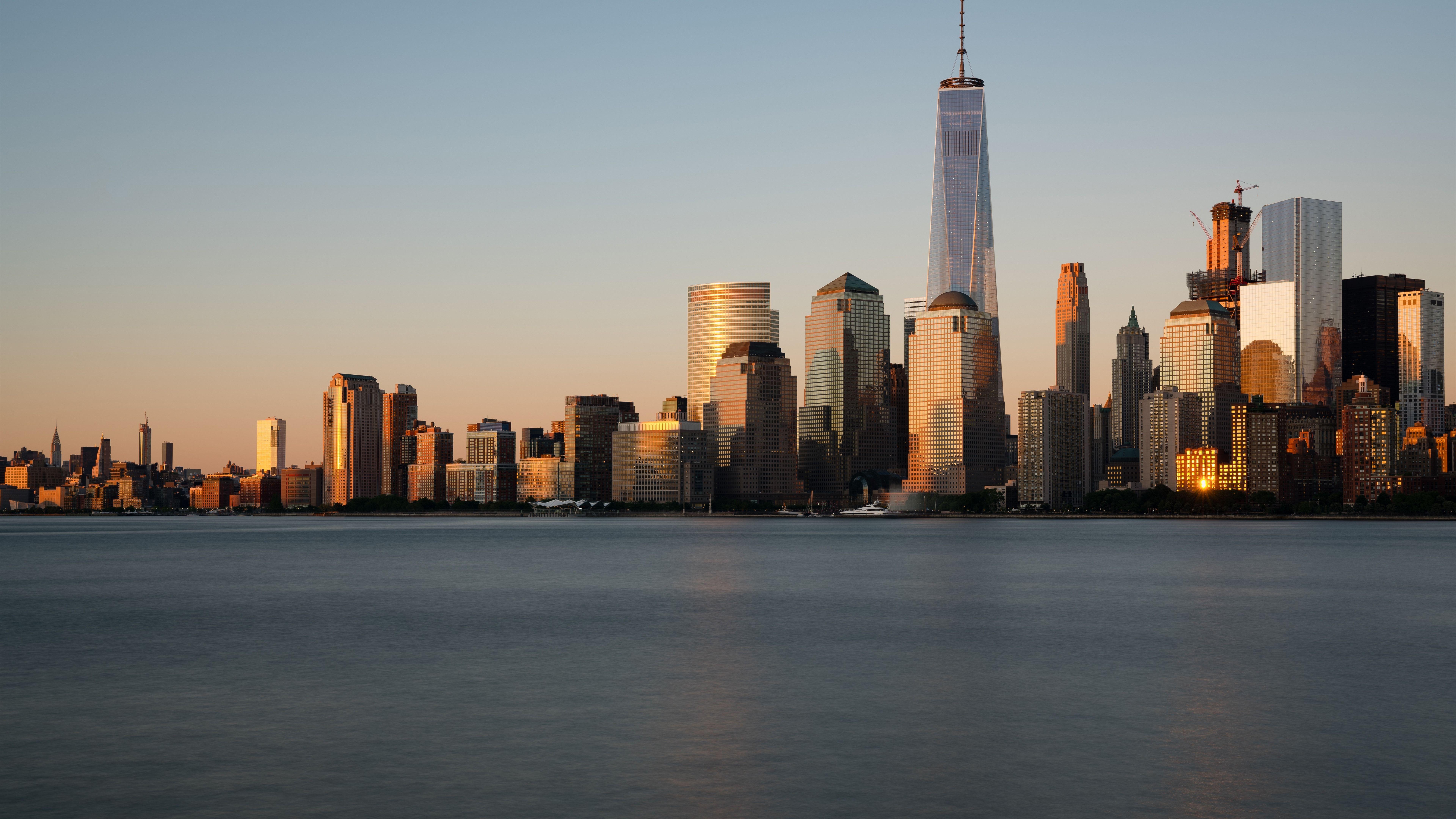7680x4320 Wallpaper New York, skyscrapers, sea, city, USA 7680x4320 UHD 8K Picture, Image