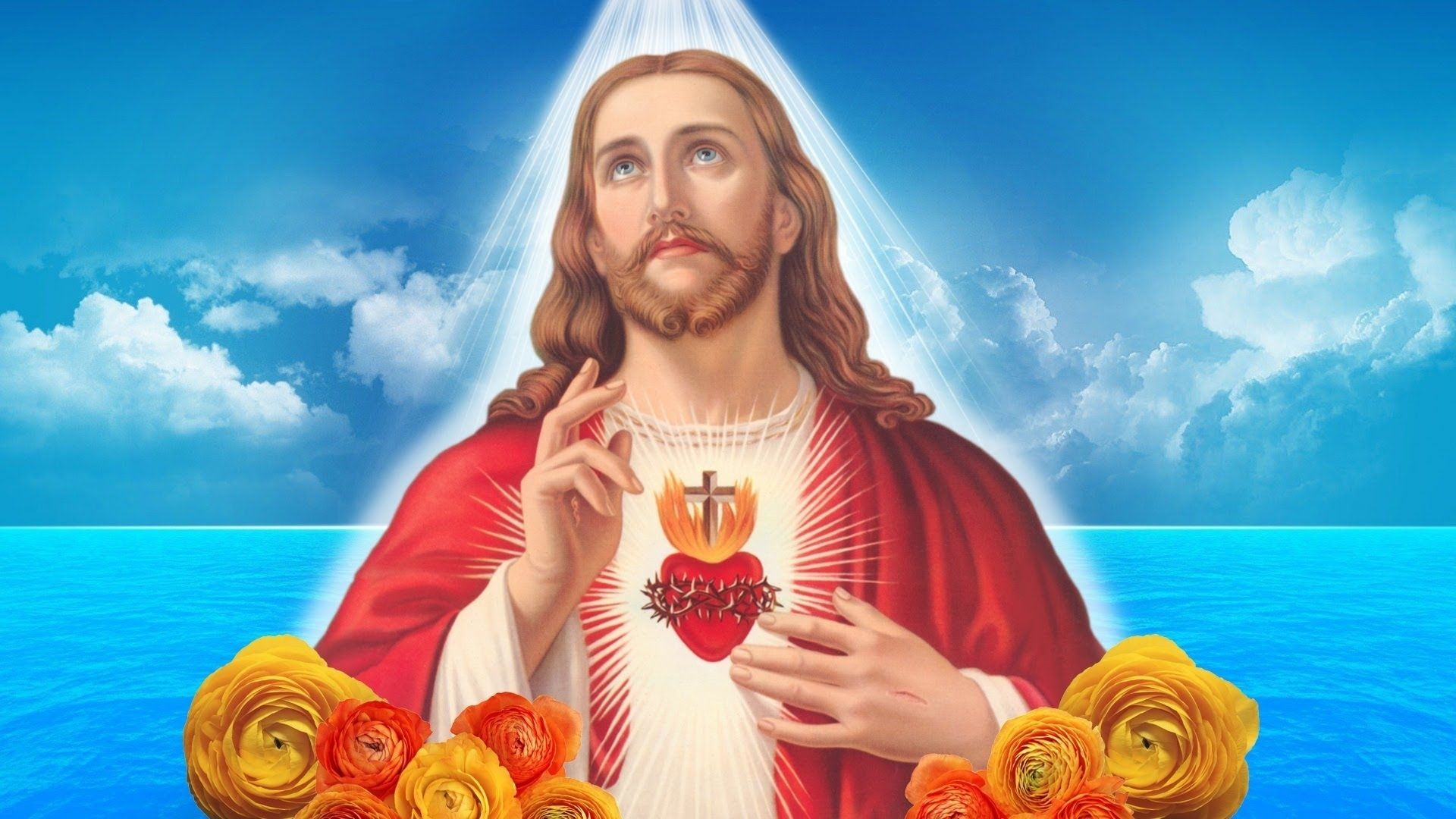 1920x1080 Sacred Heart Of Jesus Wallpaper