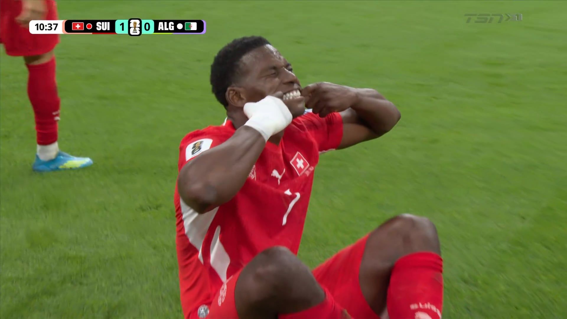 1920x1080 Breel Embolo opens the scoring for Switzerland against Algeria