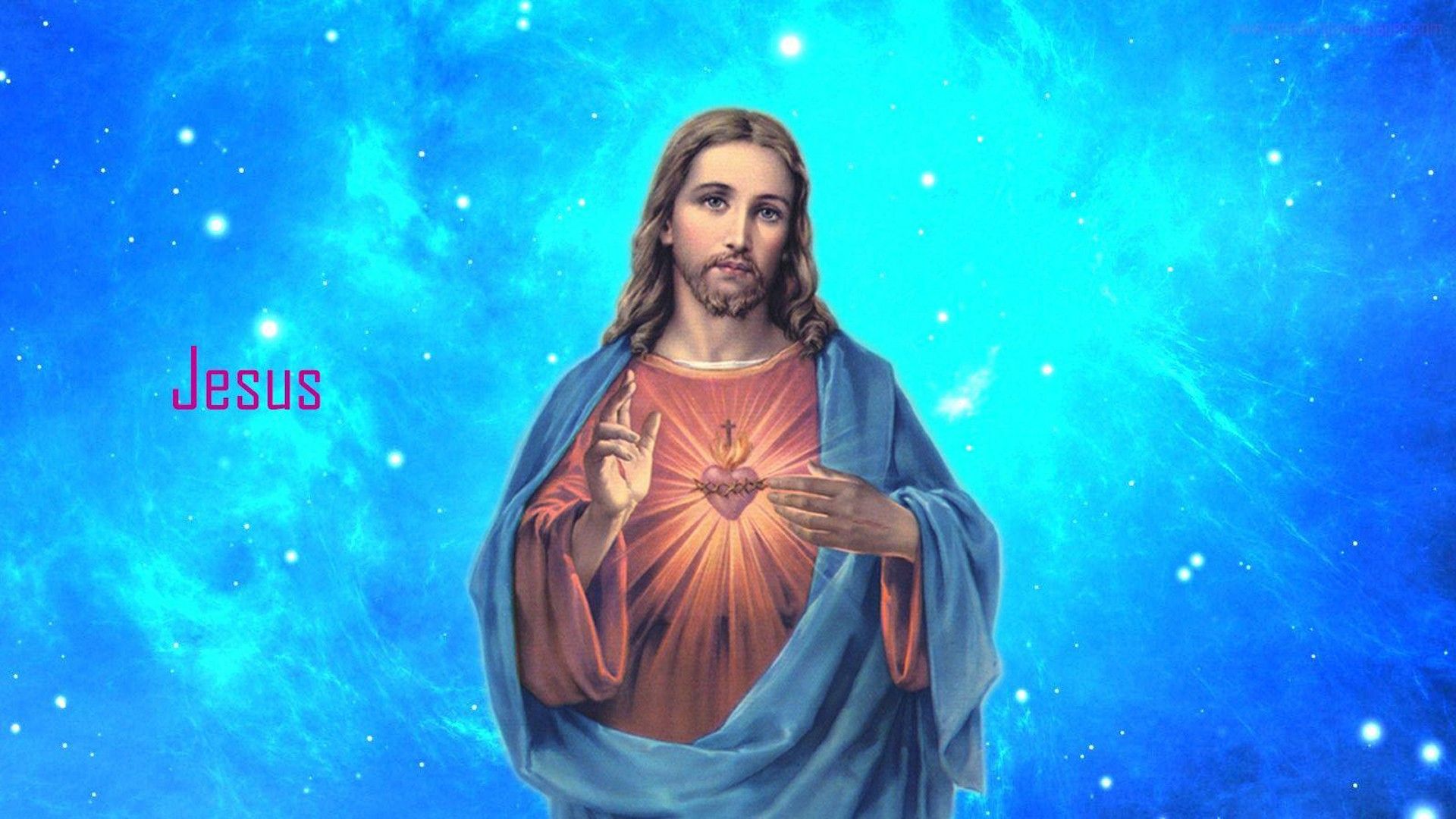 1920x1080 Jesus In Blue Background HD Jesus Wallpaper