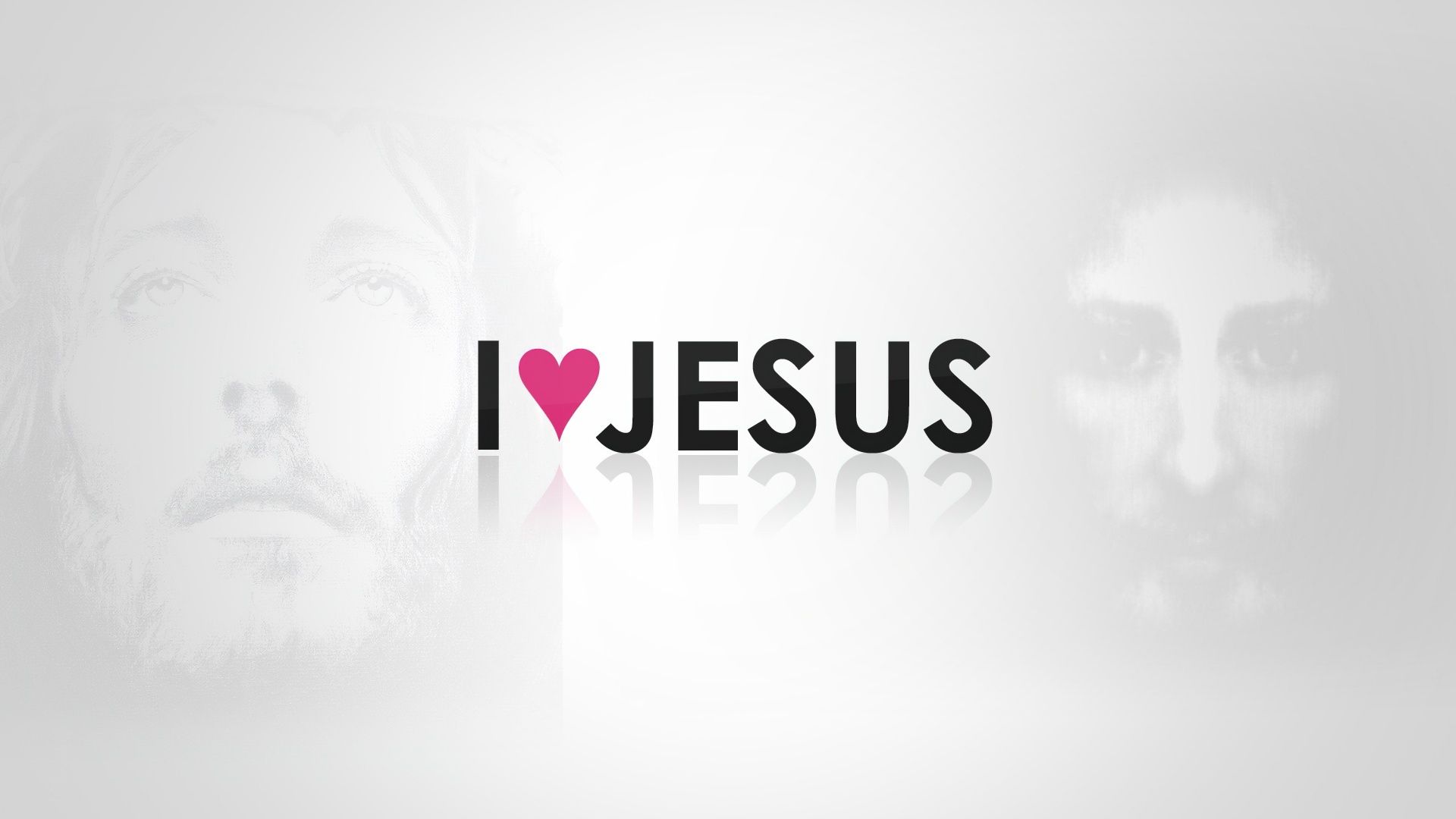 1920x1080 I Love Wallpaper 4K, Jesus, White background