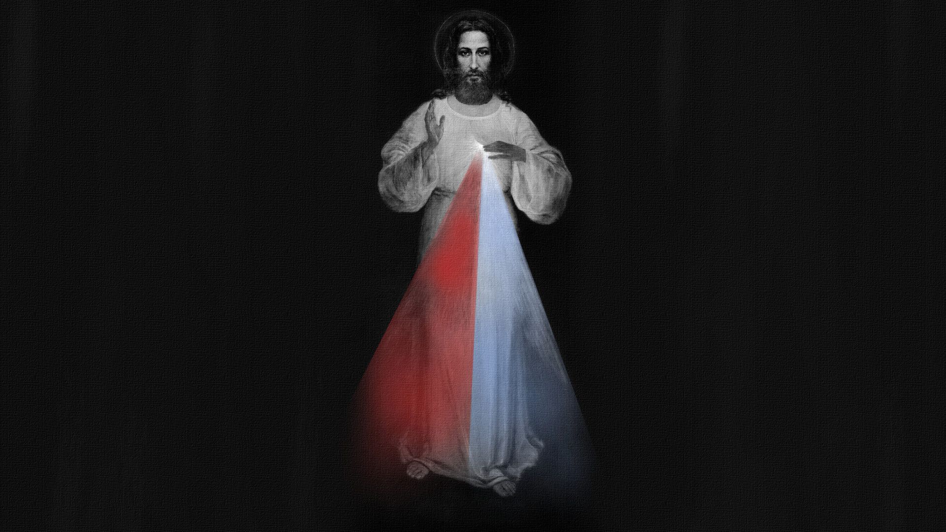 1920x1080 Divine Mercy, Jesus Christ, Monochrome, Painting, Religious, Christianity, Catholic Wallpaper HD / Desktop and Mobile Background