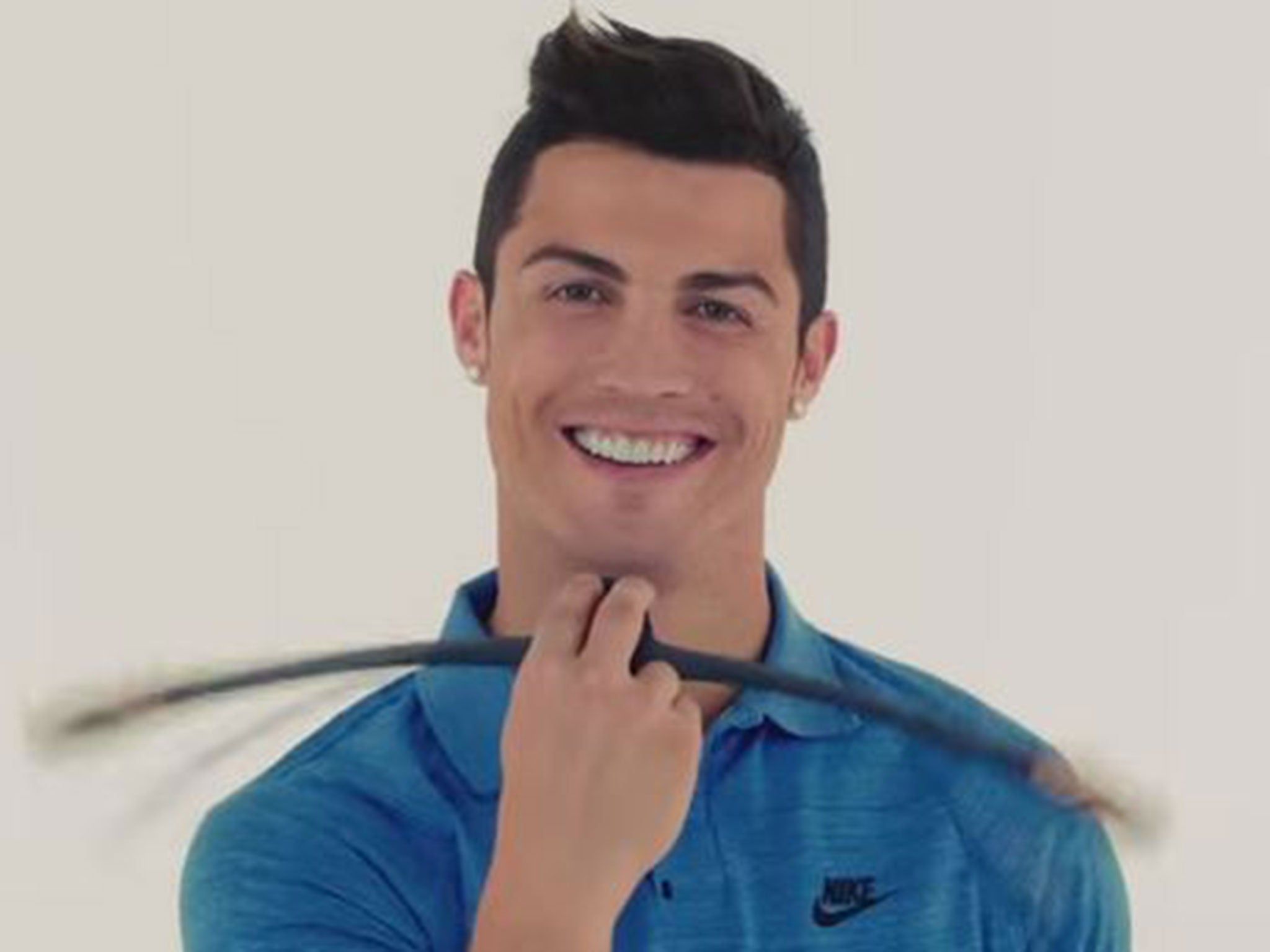 2048x1536 Cristiano Ronaldo advert: Portugal and Real Madrid star appears in bizarre Japanese ad for face workout tool