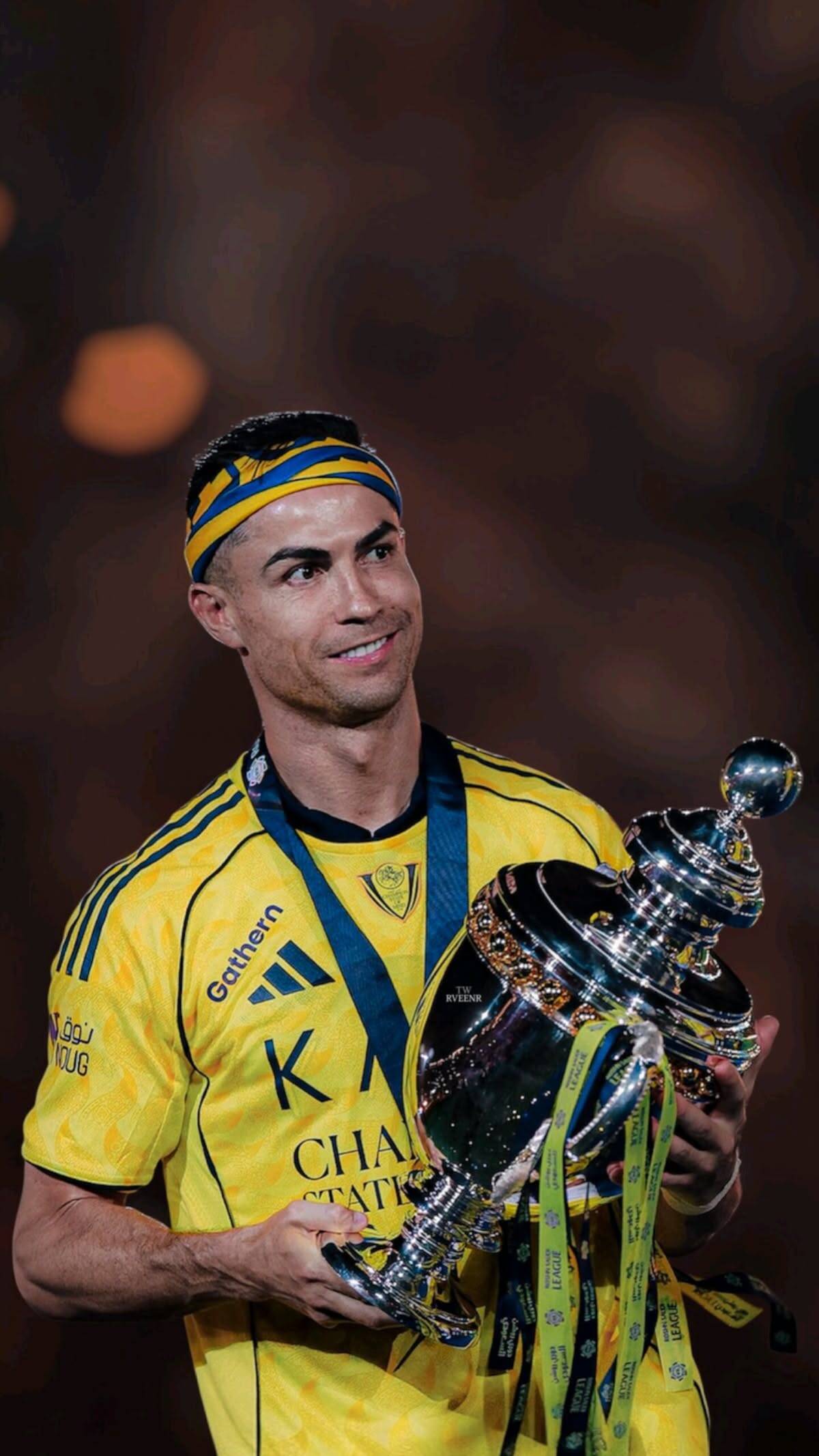 1200x2133 Cristiano Ronaldo Wallpaper with Trophy CR7 for Phone & iPhone