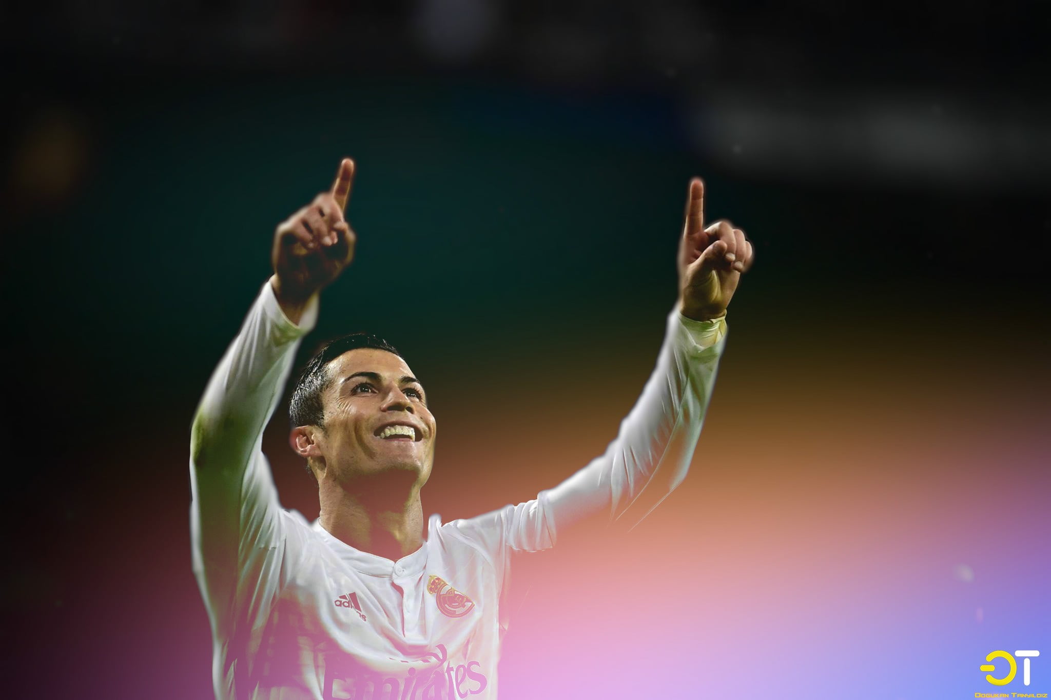 2048x1365 Gray Henley shirt, Cristiano Ronaldo, Real Madrid, filter, soccer HD wallpaper