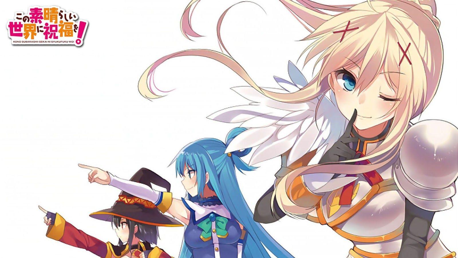 1600x900 Darkness, Aqua, Megumin Konosuba Wallpaper