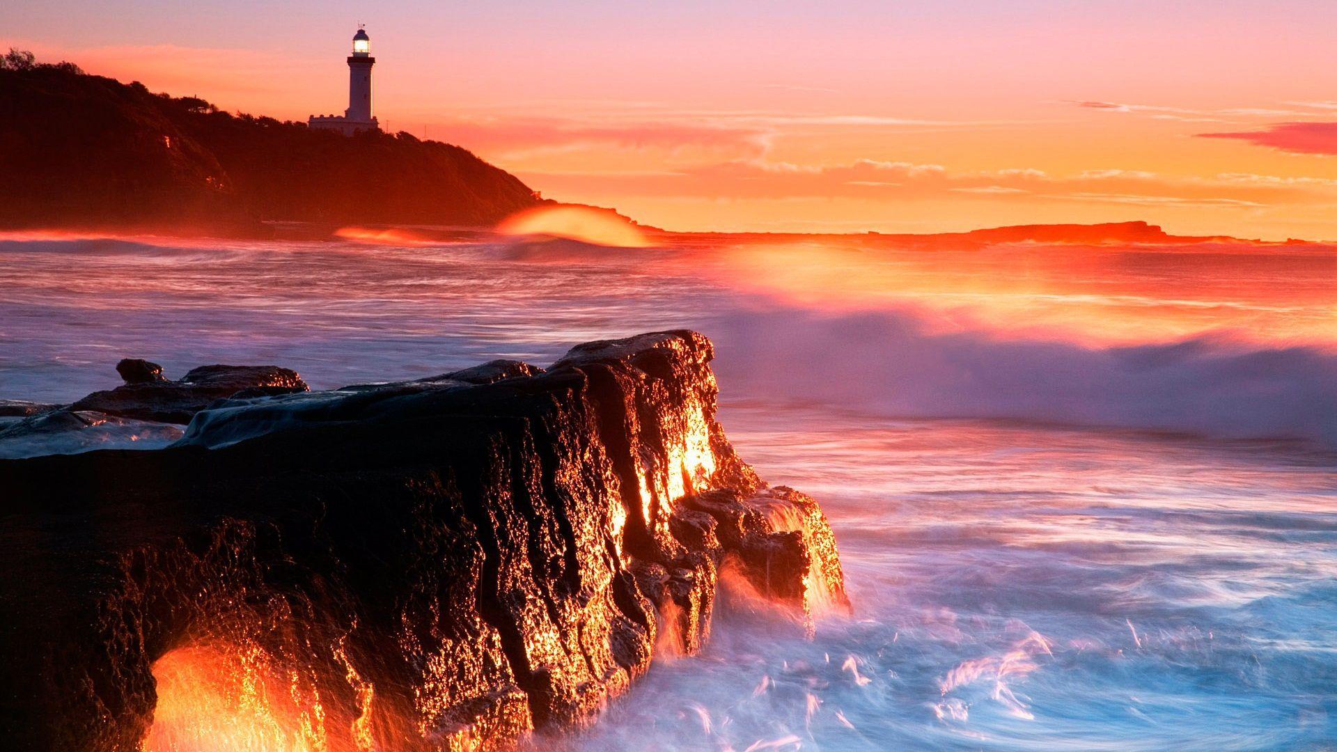 1920x1080 Coastline Wallpaper 1080p. Sunset wallpaper, Amazing sunsets