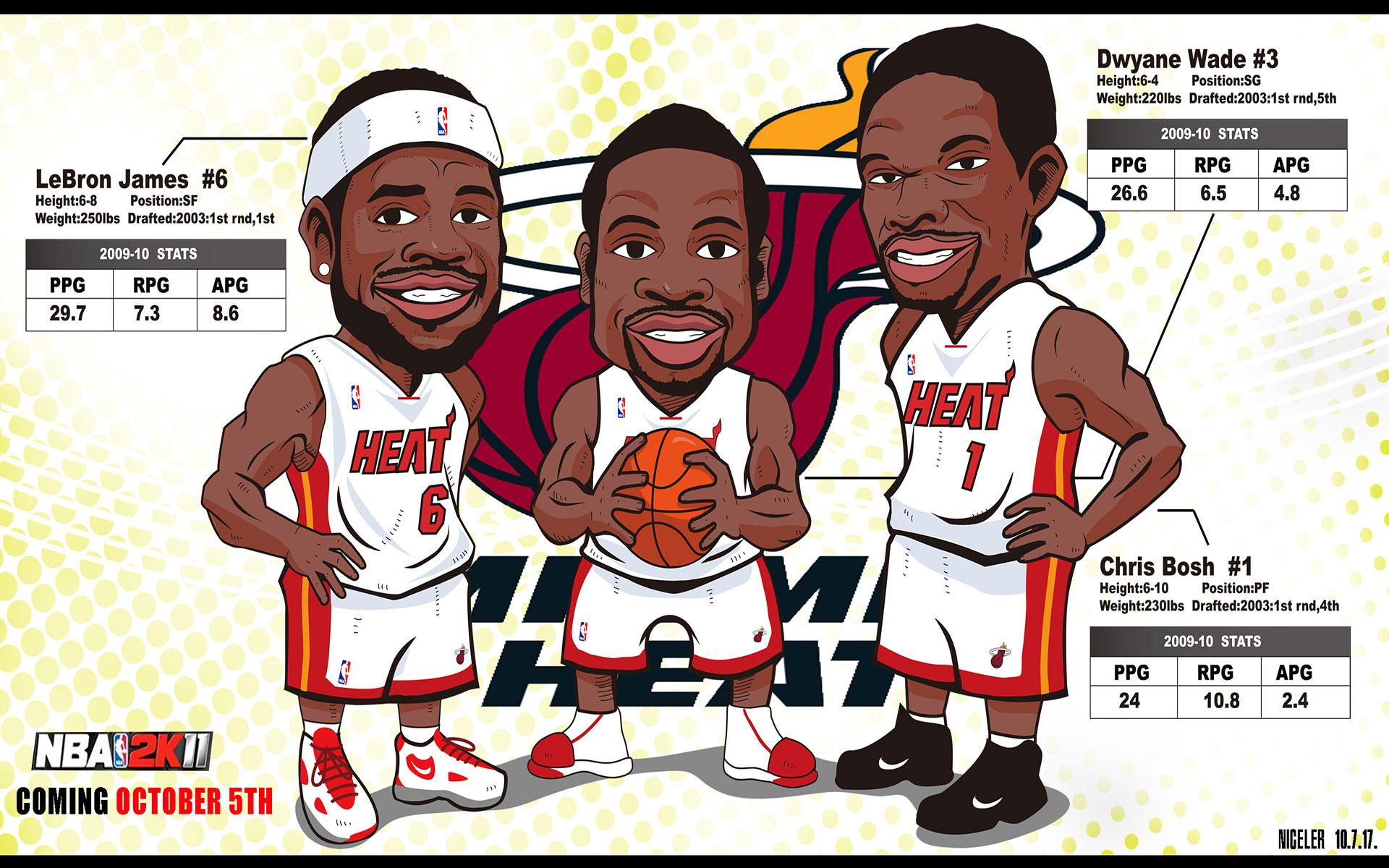 1920x1200 LeBron Wade Bosh Wallpaper 1920x1200 px