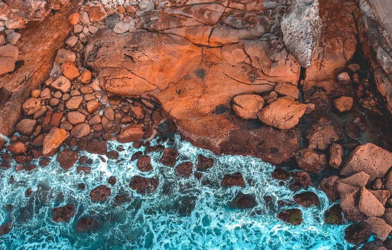1332x850 Wallpaper Australia, Australia, New South Wales, New South Wales, Bondi Beach, Bondi beach, Aerial view of the rocky coast, Aerial view of rocky coastline image for desktop, section природа