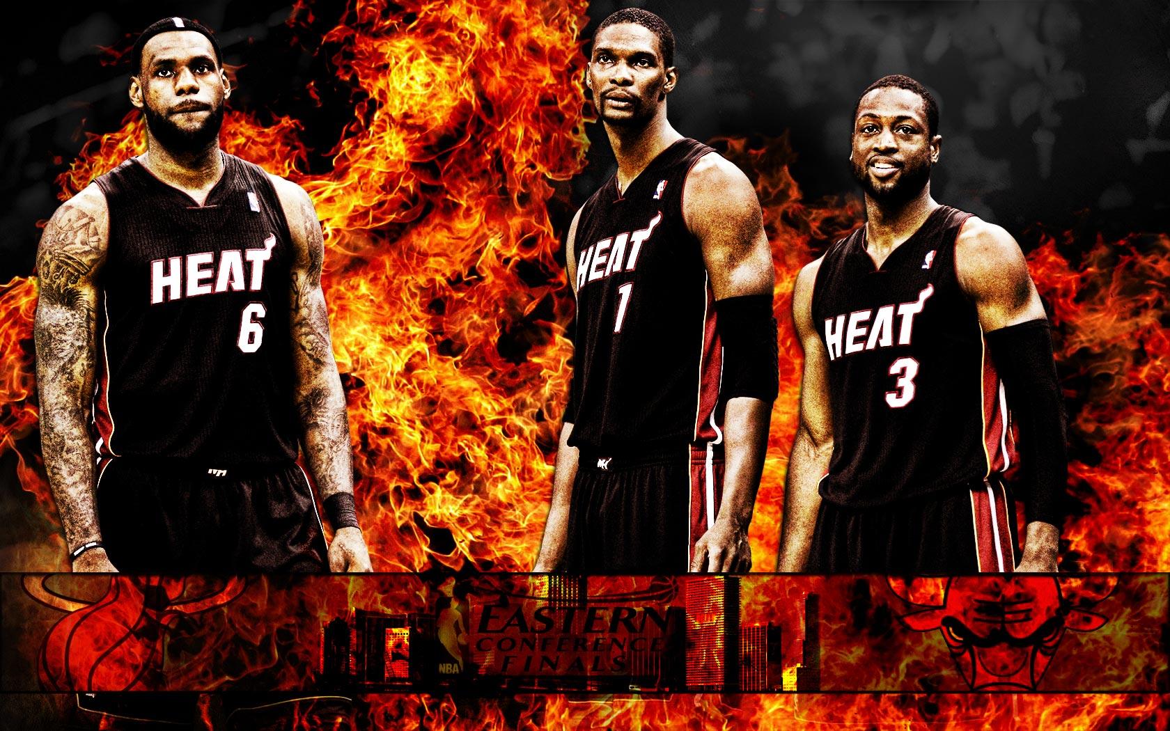 1680x1050 LeBron Wade Bosh Wallpaper (1680x1050)
