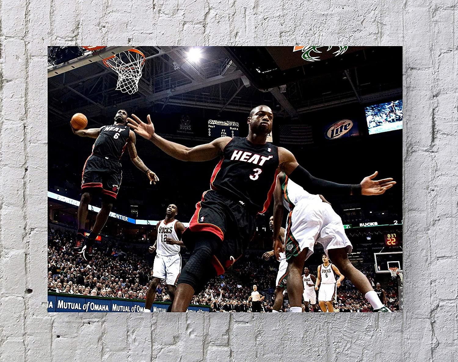 1500x1186 Lebron James Dwyane Wade NBA Poster Standard Size