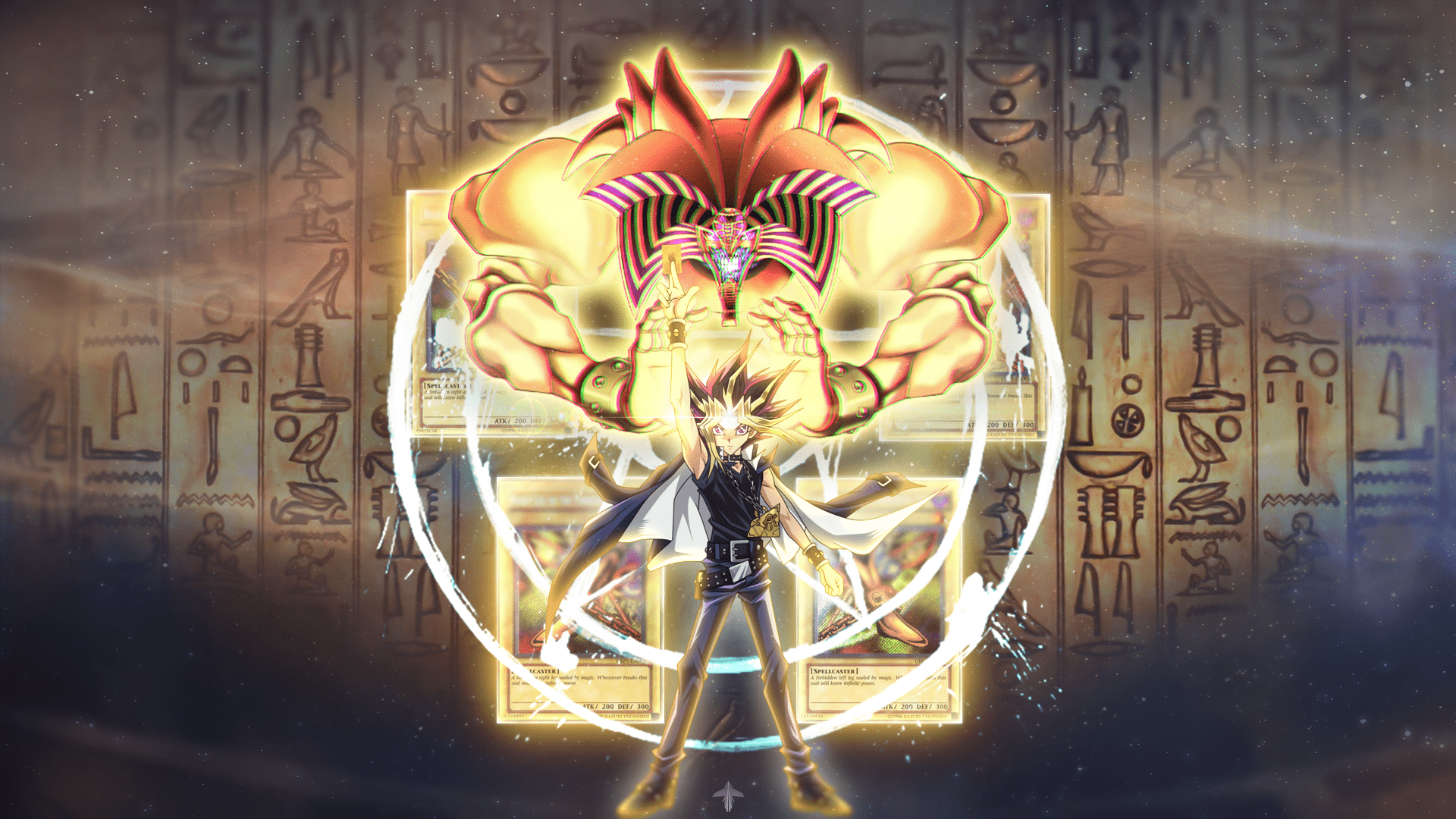 1920x1080 Yami Yugi Exodia wallpaper