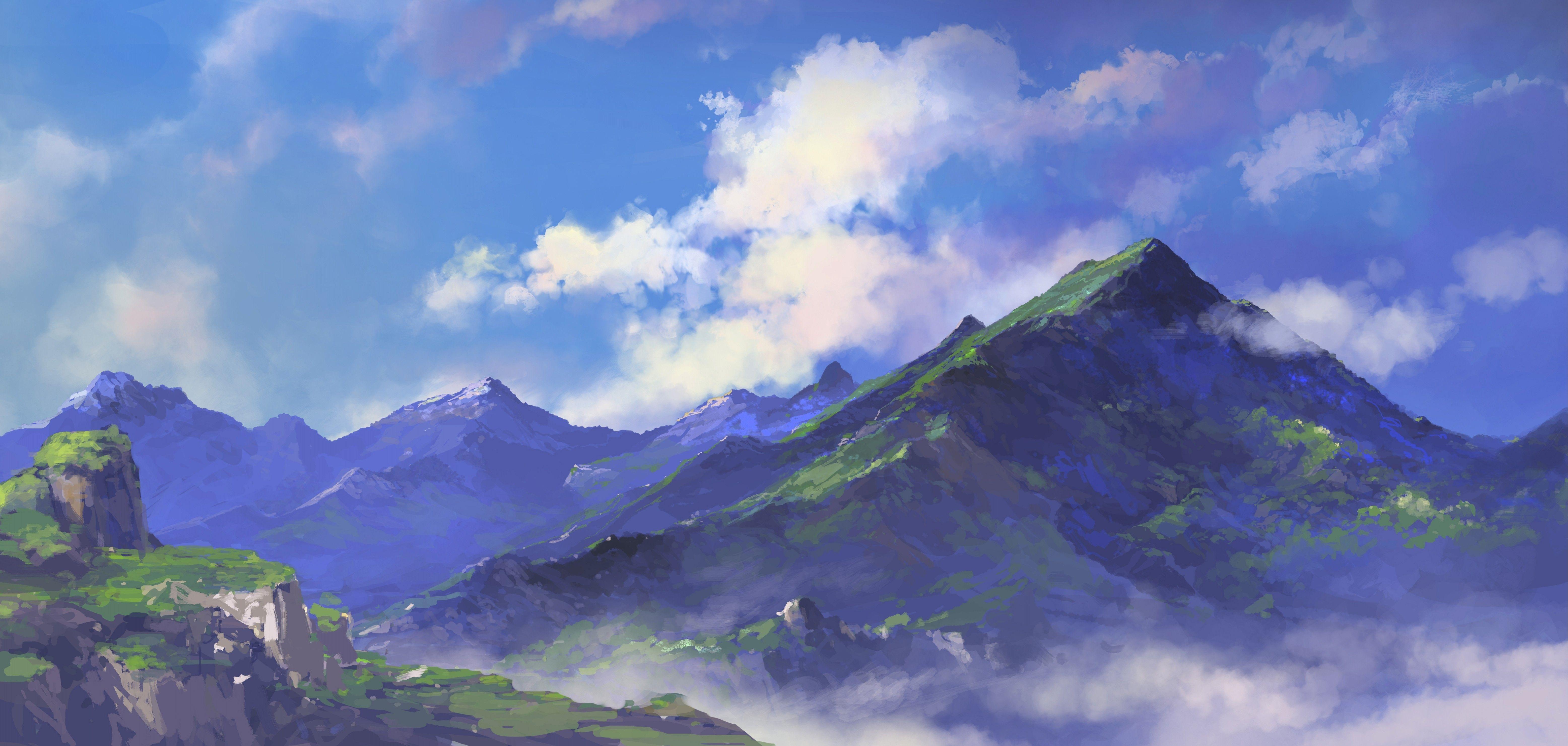 Mountain Anime Background