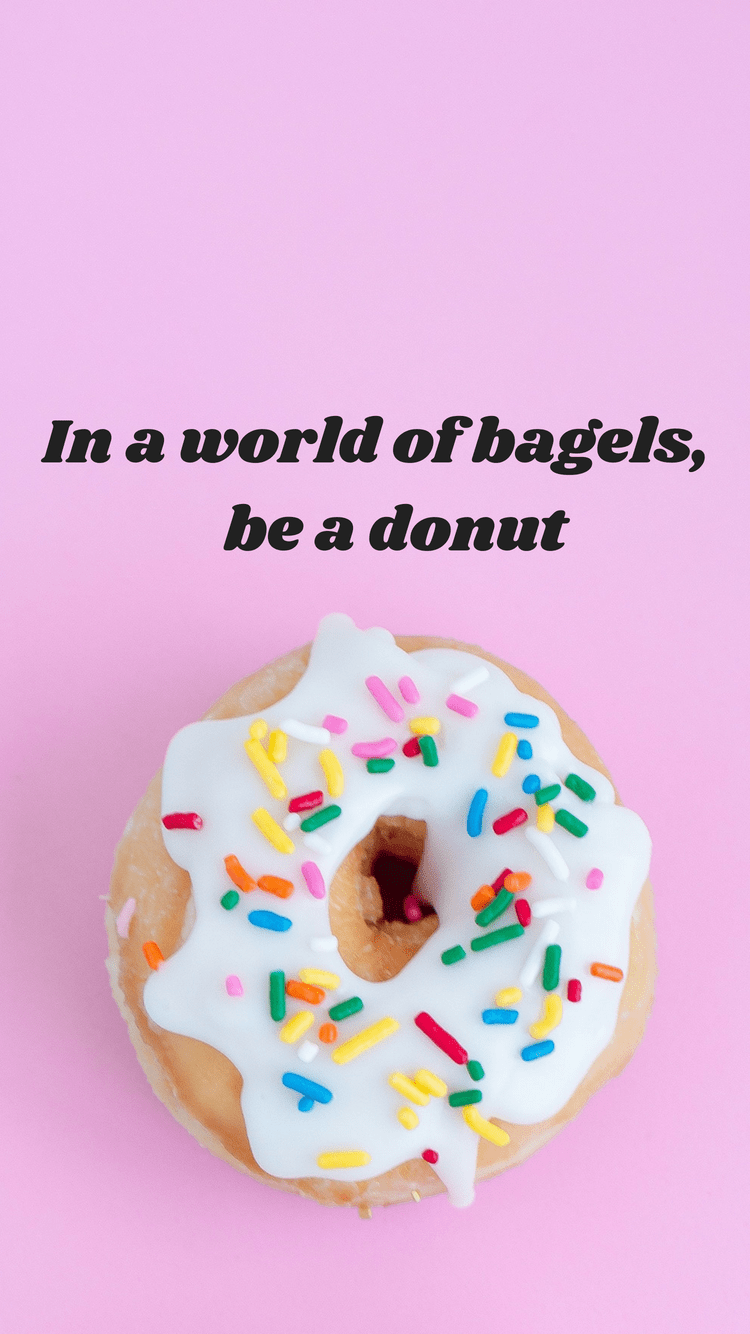 750x1334 Inspirational iPhone Wallpaper Repeats or Hesitations. Phone wallpaper quotes, Positive wallpaper, Donut quotes