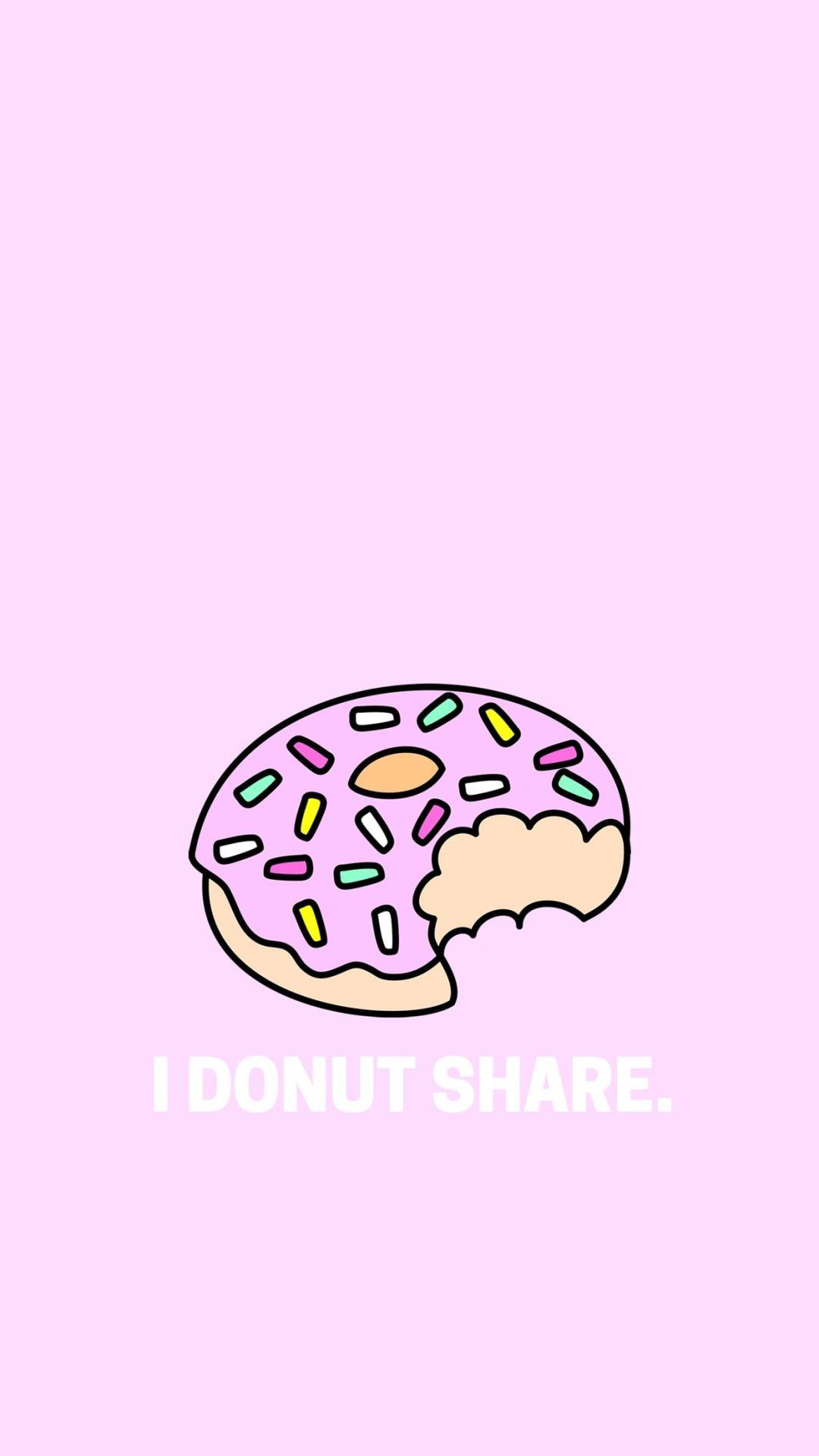 Premium Photo  A wallpaper of donuts with different colors and one that  says donuts