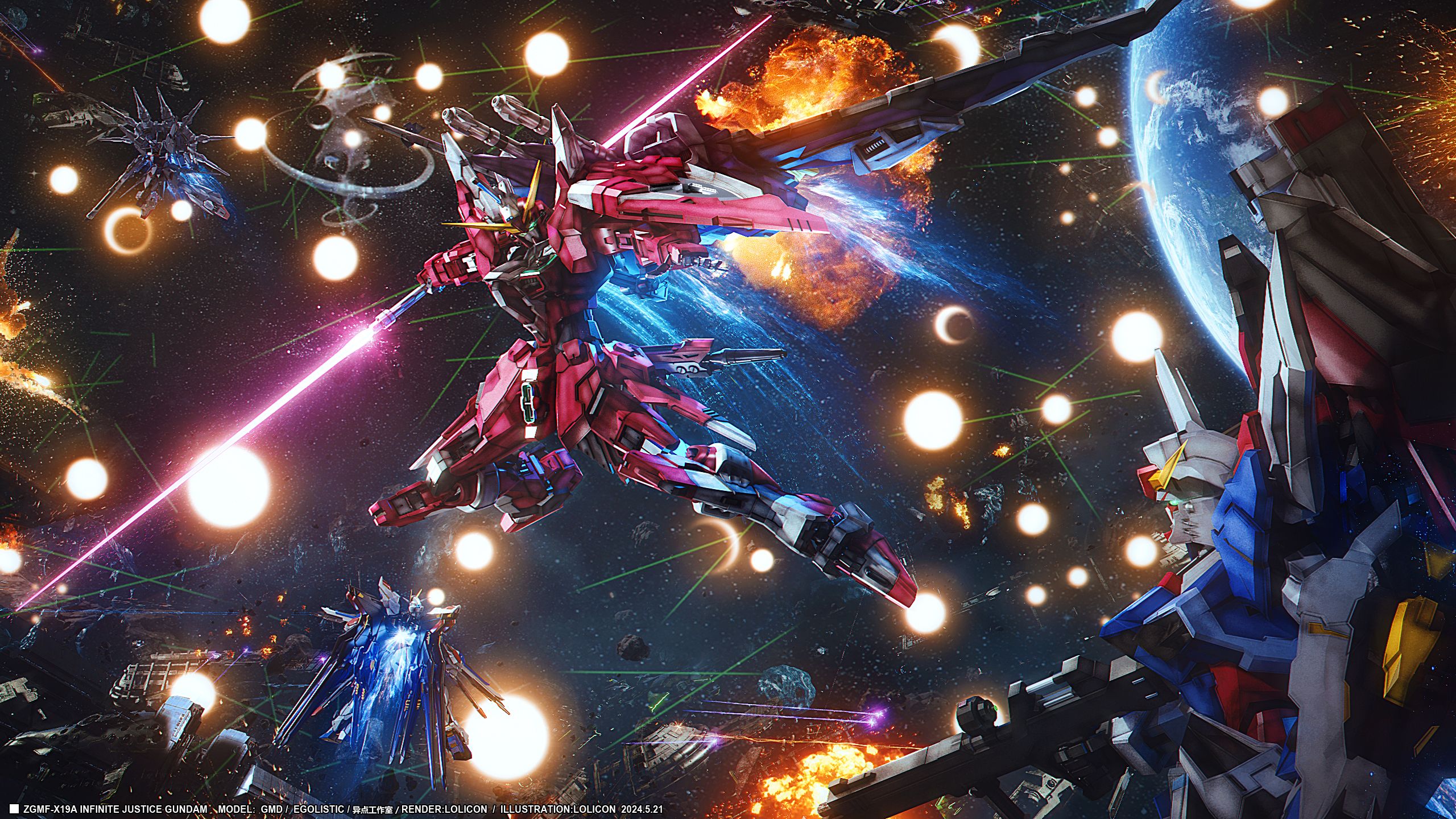 2560x1440 ZGMF X19A Infinite Justice Gundam, Wallpaper Anime Image Board