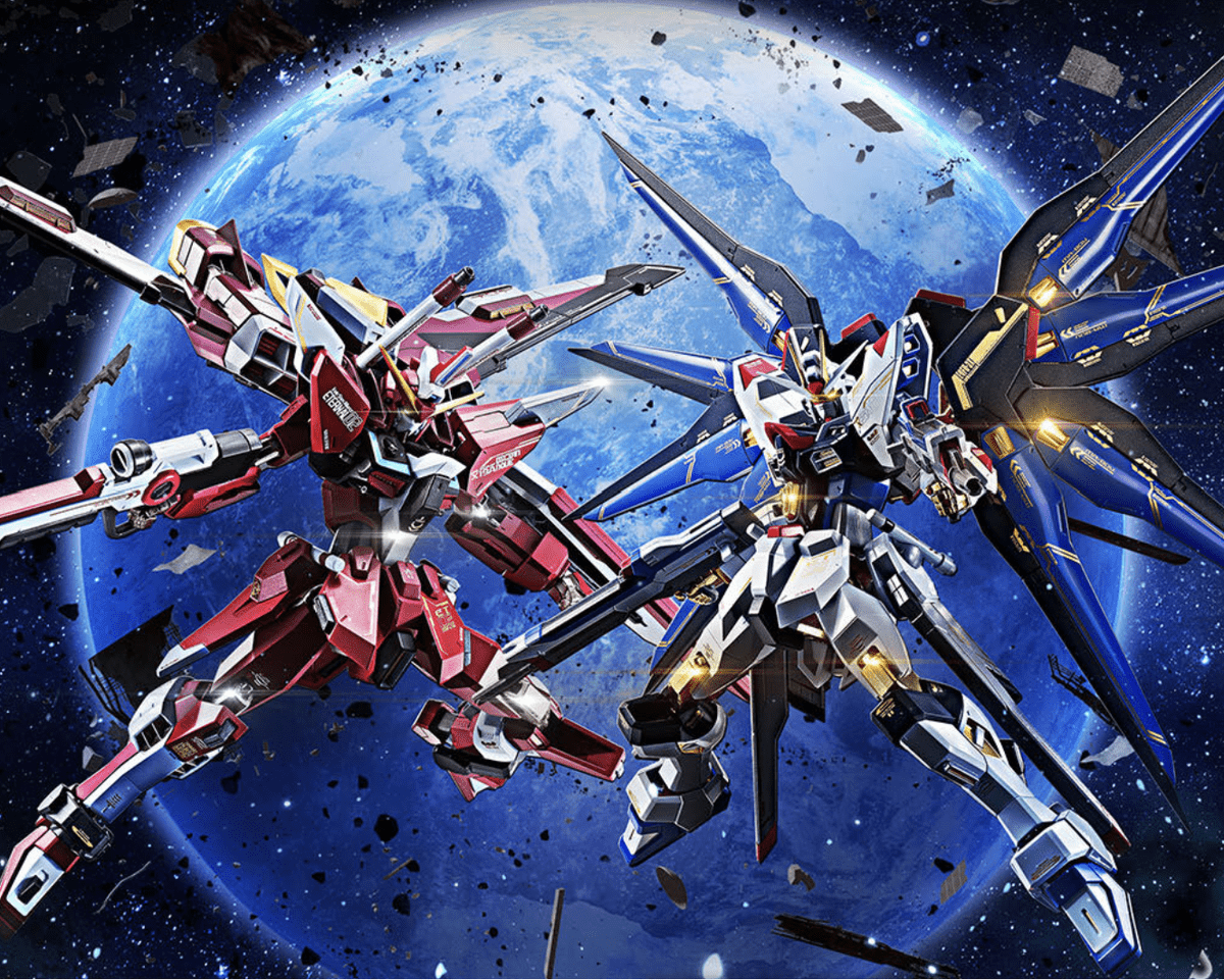 1200x961 METAL ROBOT Spirits Infinite Justice & Strike Freedom Gundam 20th Anniversary
