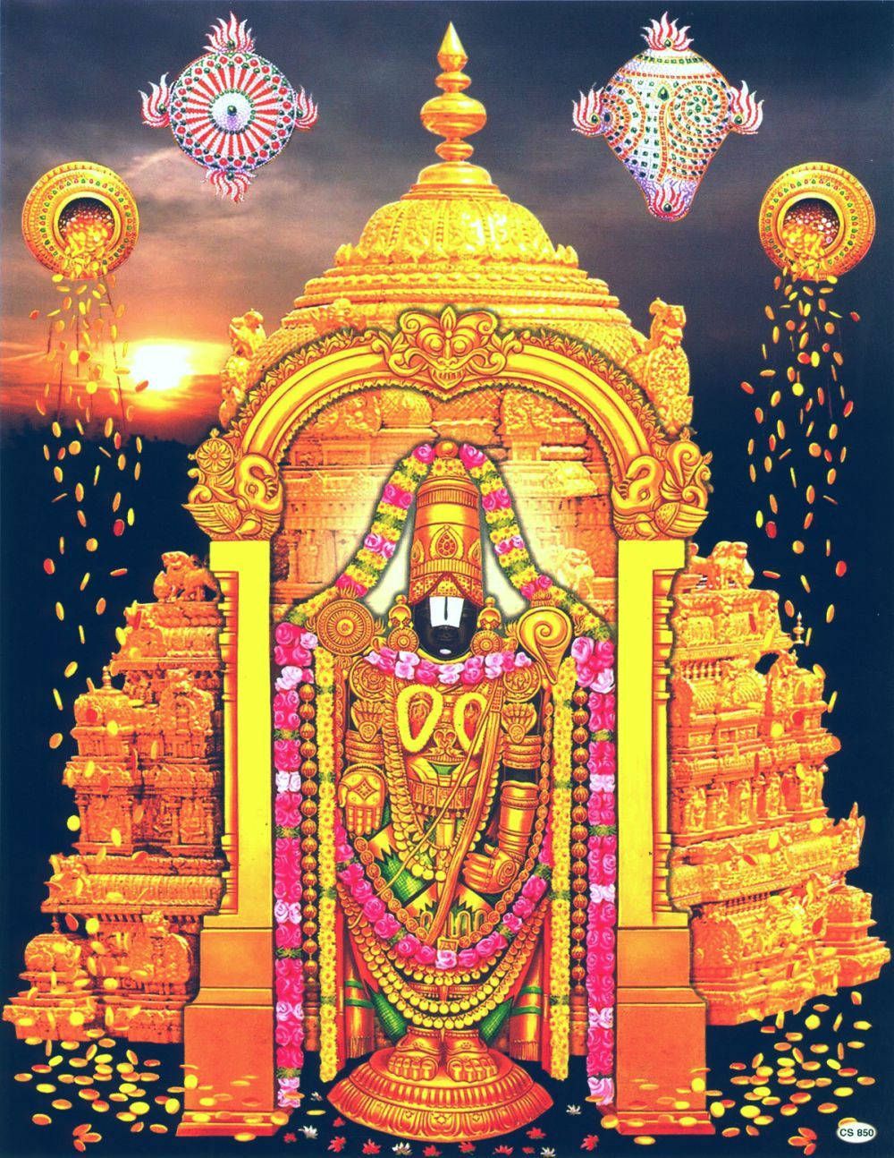1000x1294 Lord Perumal And Sunset Wallpaper