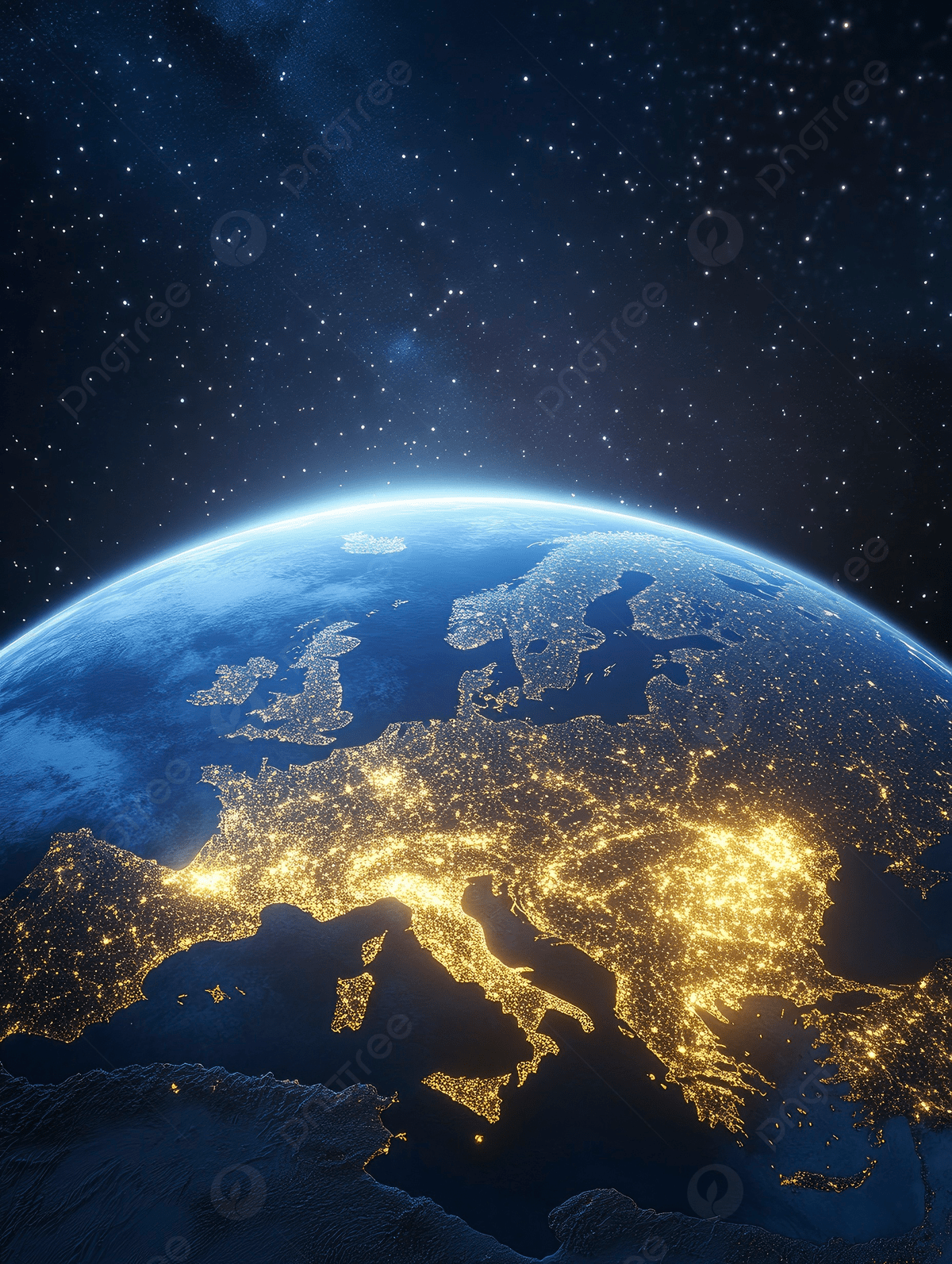 1200x1593 A View Of Earth From Space At Night With Lights Glowing In Various Countries Background Wallpaper Image For Free Download