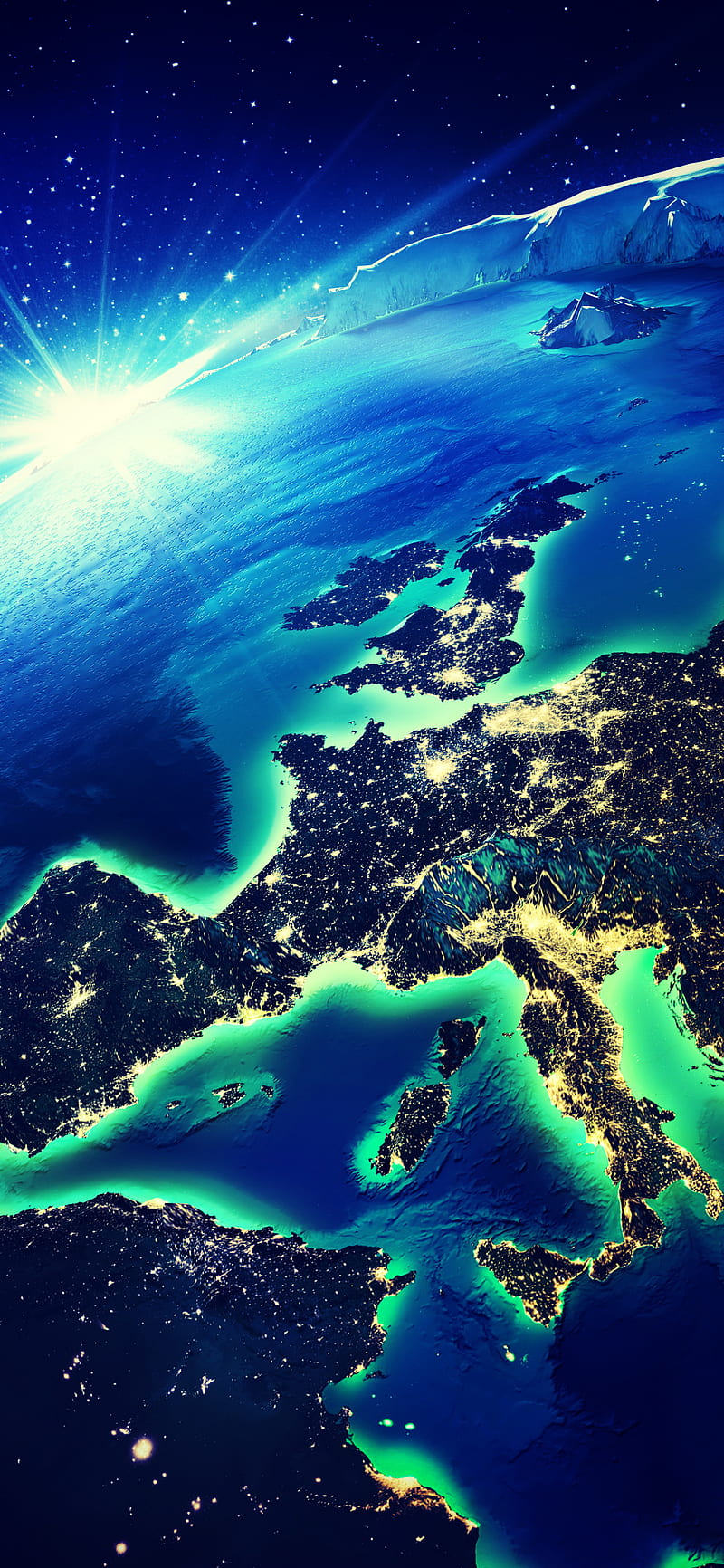 800x1732 Earth, countries, europe, space, HD phone wallpaper