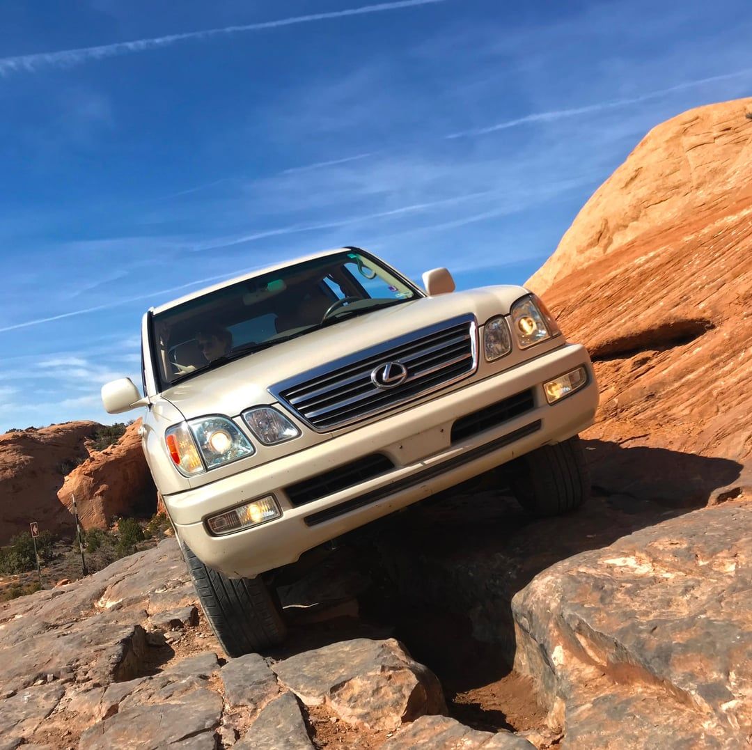 1080x1077 Our stock Lexus LX470 handling the tail end of Fins and Things in Moab