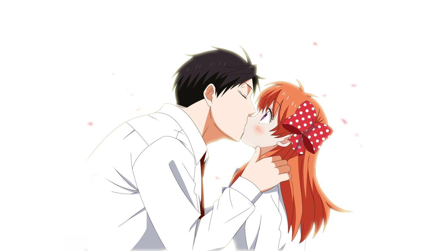1500x844 Blush Gekkan Shoujo Nozaki Kun Kiss Male Nozaki Umetarou Petals