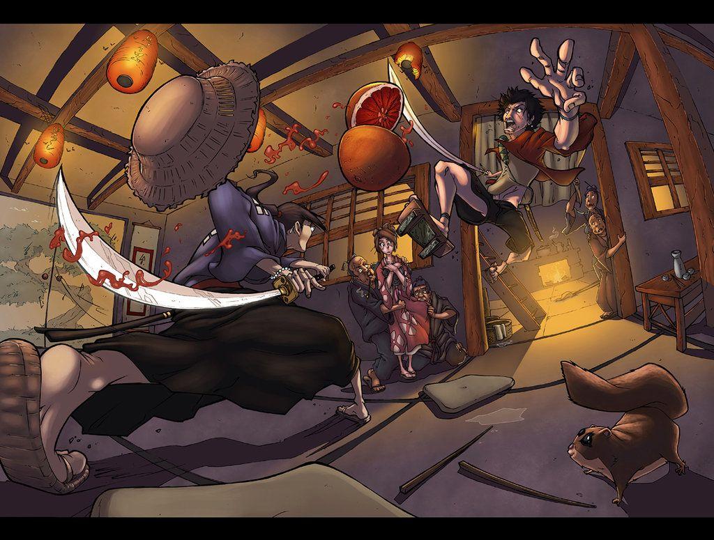 1024x775 Samurai Champloo Colored