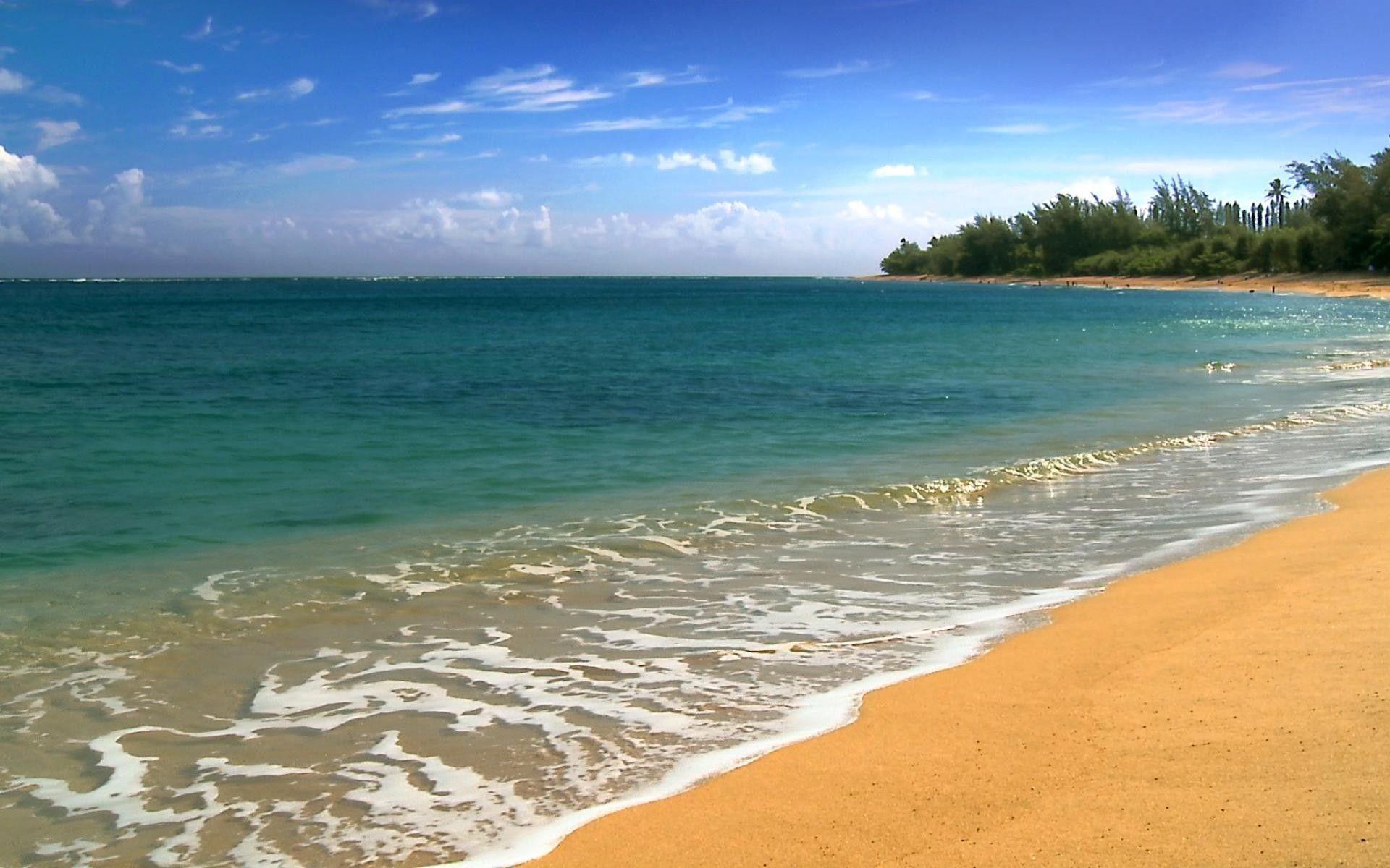 1920x1200 Calm Beautiful Beach in Hawaii desktop wallpaper